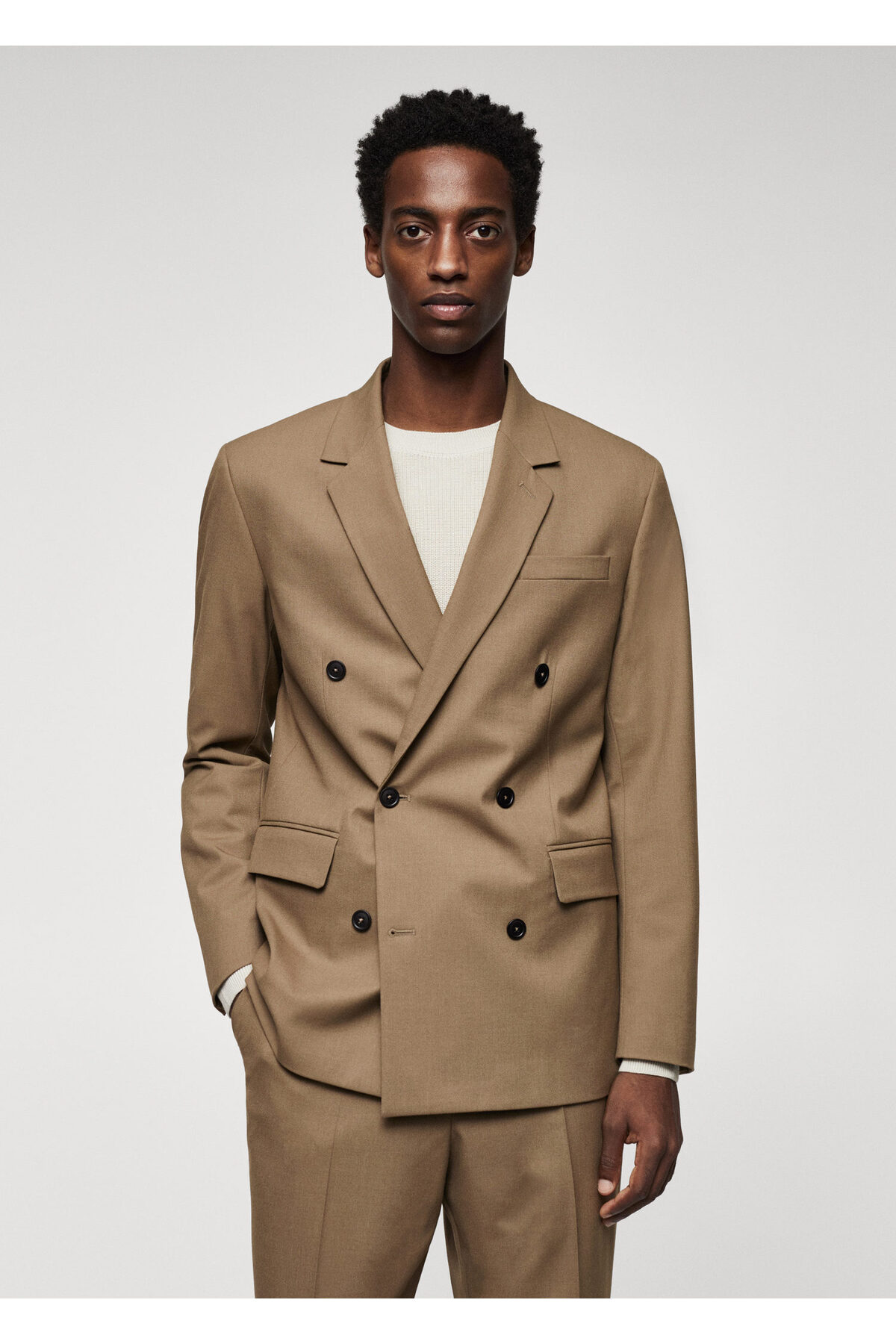 ژاکت مردانه قهوه ای منگو | 47034385 اورجینال - تصویر 10