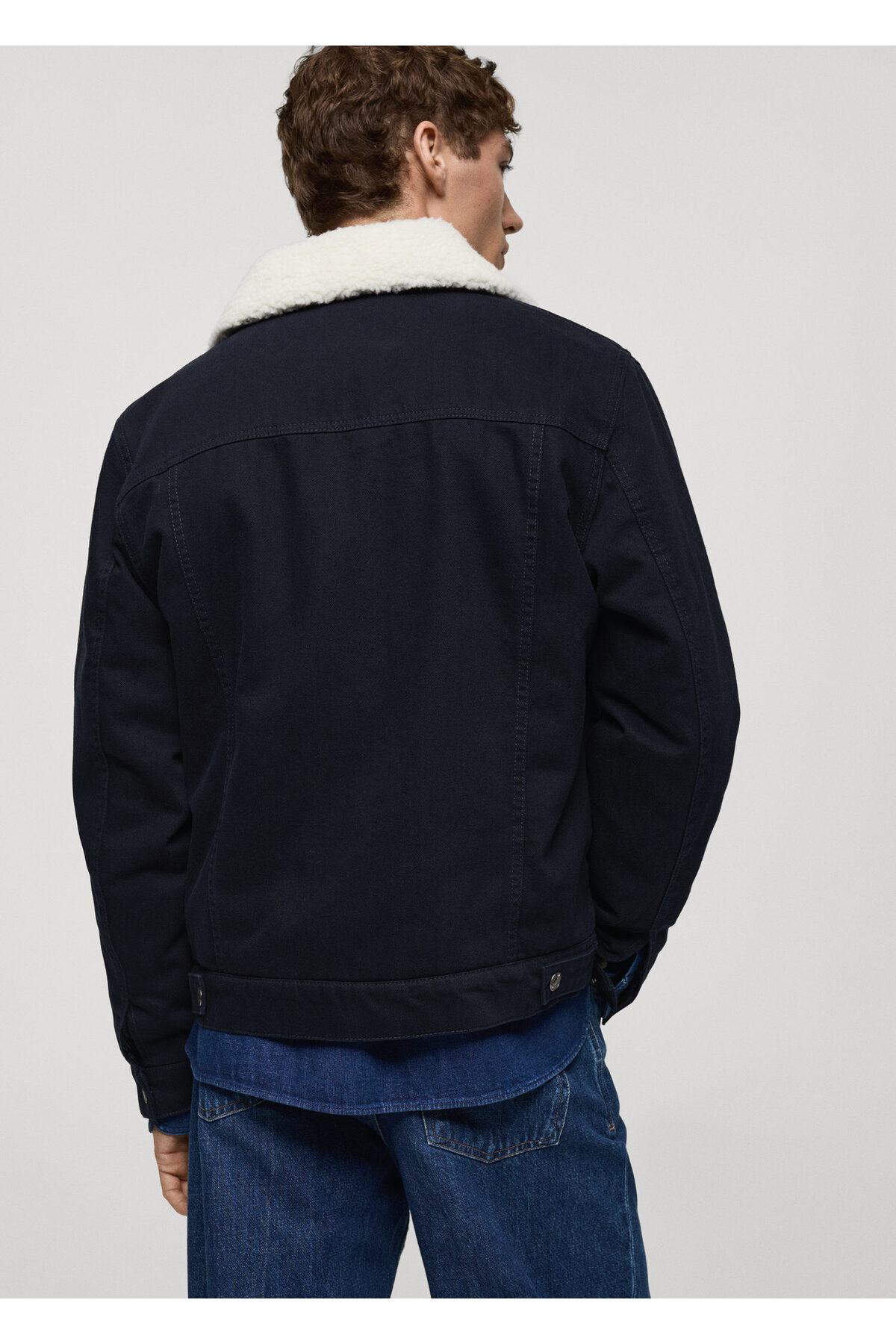 ژاکت مردانه آبی سرمه ای منگو | 77047915 اورجینال - تصویر 7