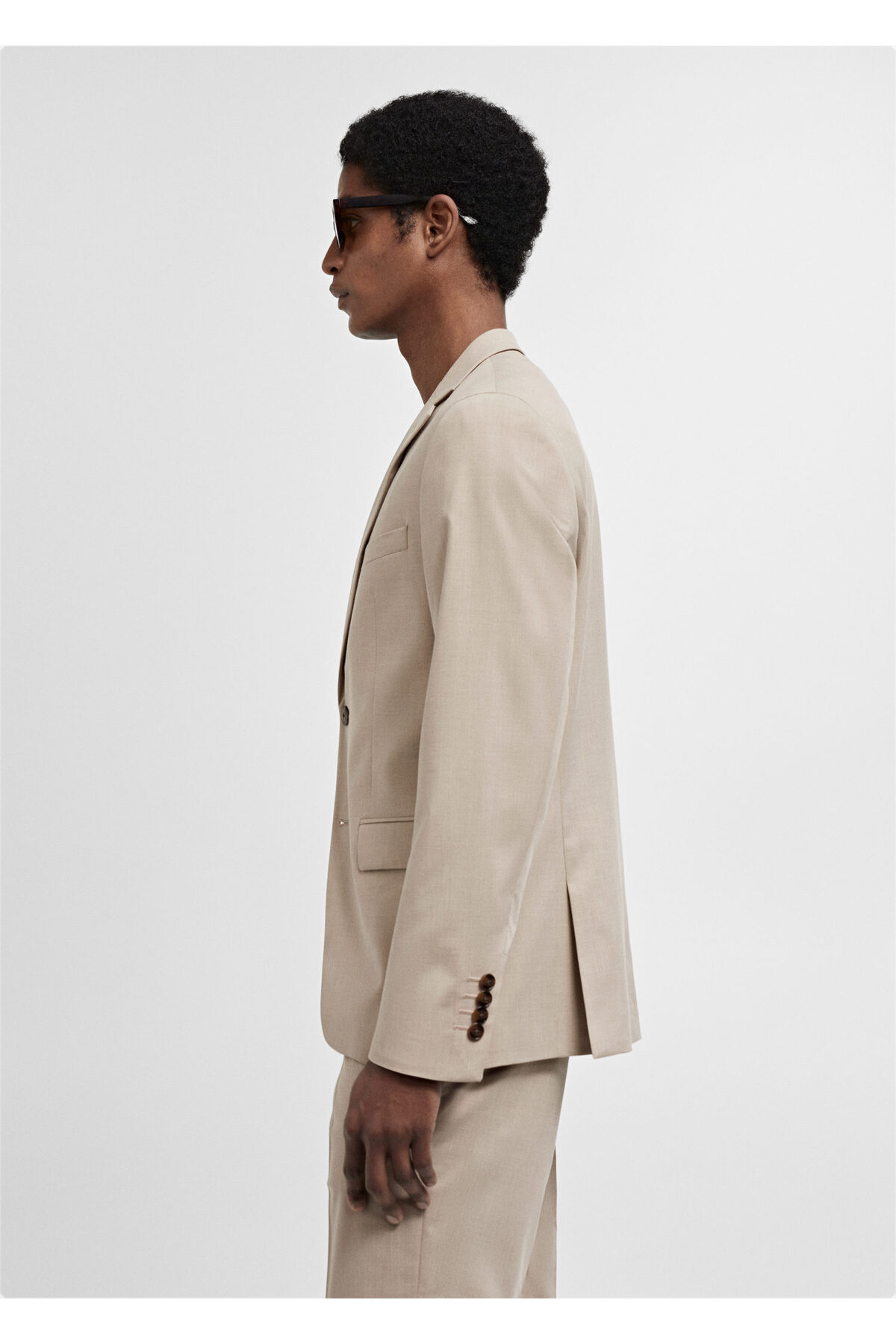 ژاکت مردانه بژ منگو | 67015987 اورجینال - تصویر 4