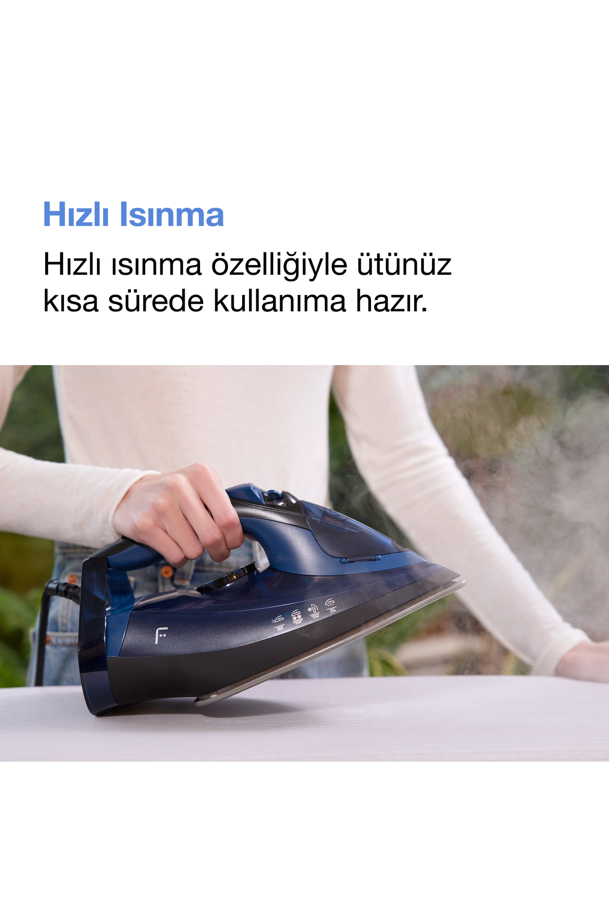 Flyjet Buharlı Ütü  Mavi - Siyah 6