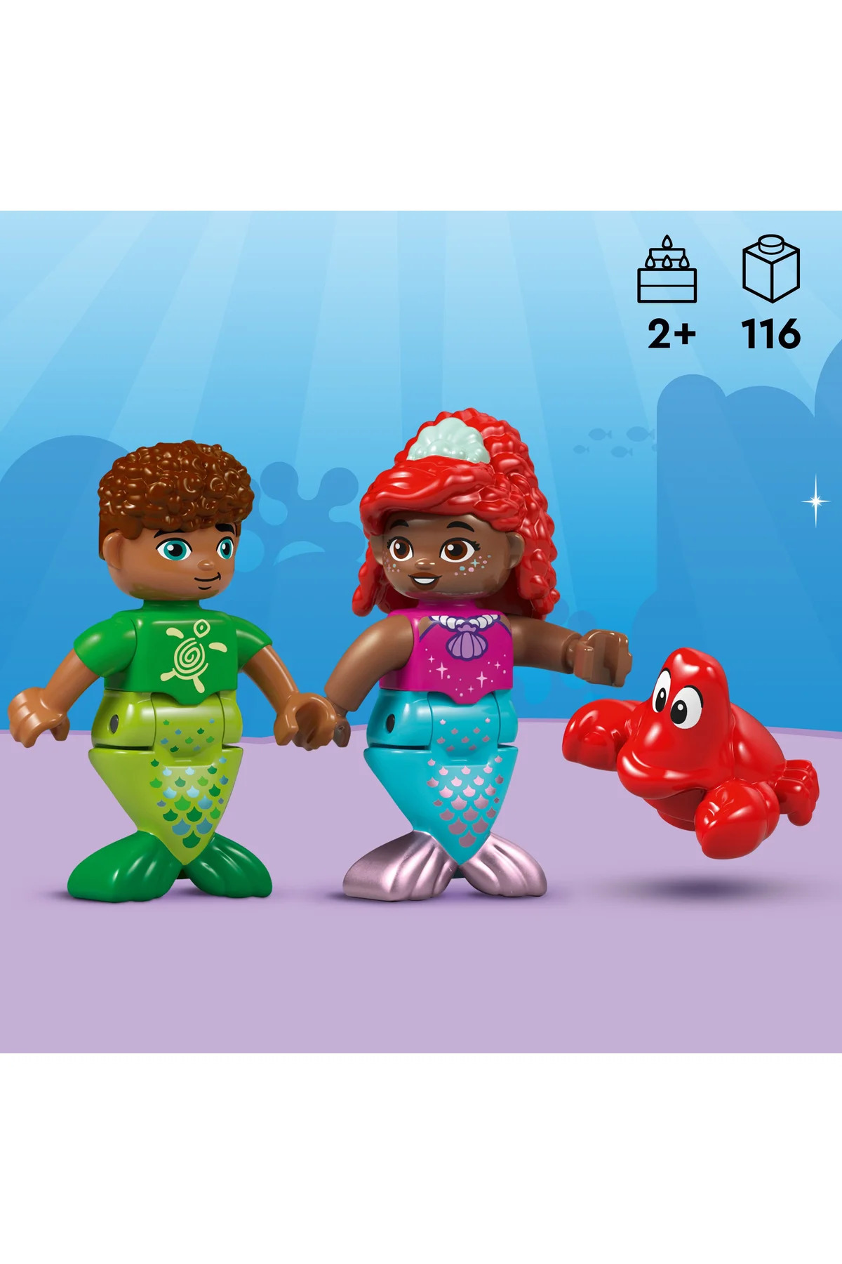 ® دوپلو | مجموعه ساختنی کاخ زیرآبی جادویی آریل دیزنی ۱۰۴۳۵ برای کودکان ۲+ ساله (۱۱۶ قطعه)