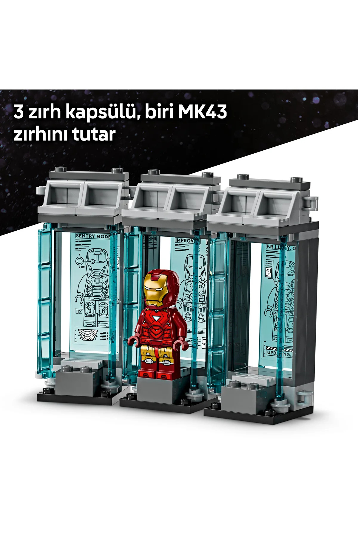 ® ǀ آزمایشگاه مرد آهنی مارول: تالار زره ۷۶۳۱۵ - مجموعه ساختنی اسباببازی خلاقانه ۸+ (۳۸۴ قطعه)