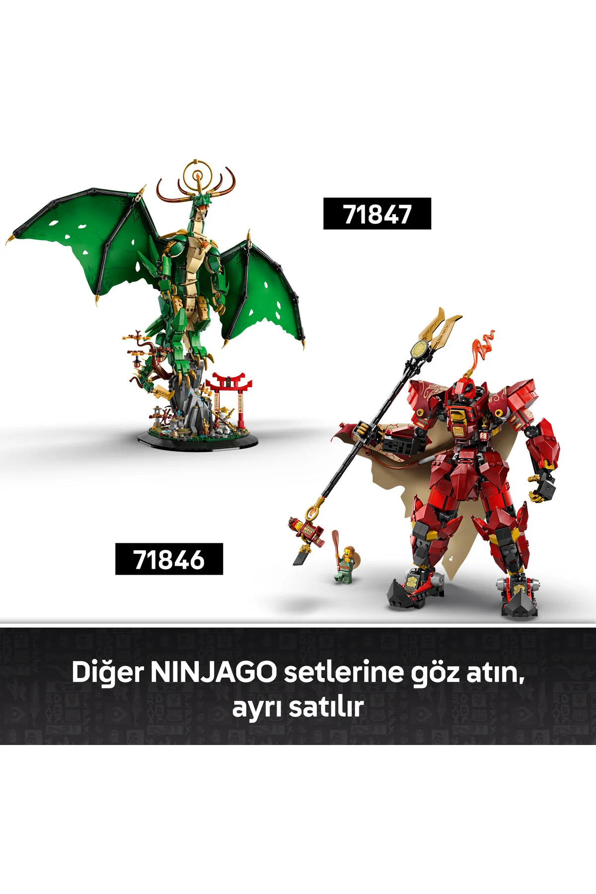 ® نینجاگو ® اژدهای نگهبان ۷۱۸۴۷ – مجموعه ساختنی خلاقانه اسباب‌بازی برای کودکان ۱۴+ (۱۶۵۰ قطعه)