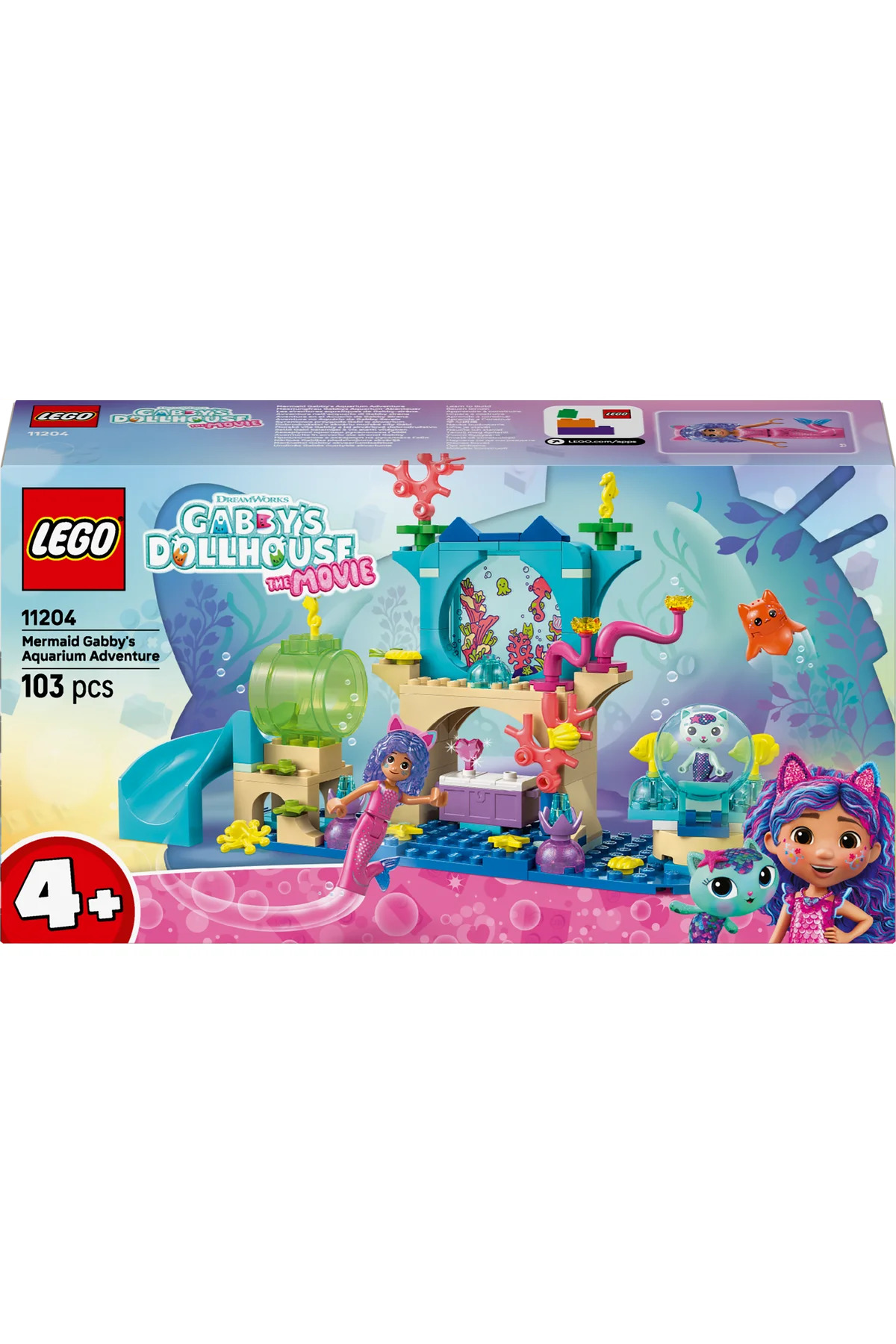 ® خانه عروسکی گبی، ماجراجویی پری‌دریایی در آکواریوم گبی ۱۱۲۰۴ – مجموعه ساختنی اسباب‌بازی ۴+ (۱۰۳ قطعه)