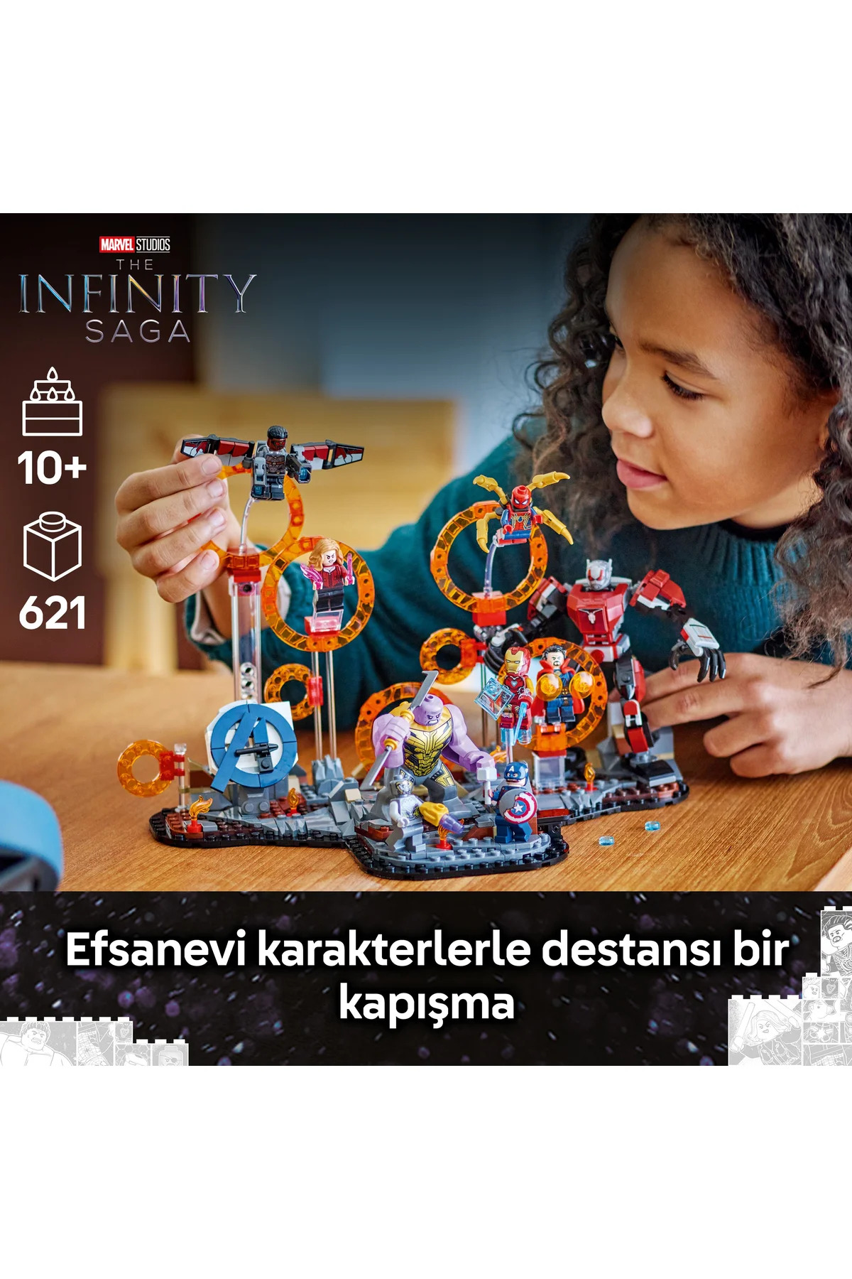 ® ǀ مارول انتقام‌جویان: نبرد نهایی ۷۶۳۲۳ – مجموعه ساختنی خلاقانه برای کودکان ۱۰+ (۶۲۱ قطعه)