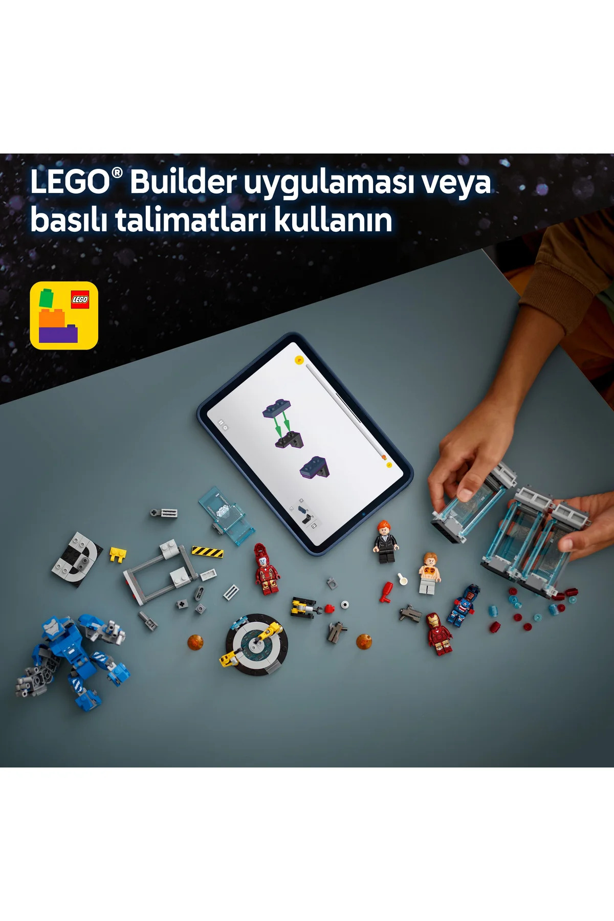 ® ǀ آزمایشگاه مرد آهنی مارول: تالار زره ۷۶۳۱۵ - مجموعه ساختنی اسباببازی خلاقانه ۸+ (۳۸۴ قطعه)