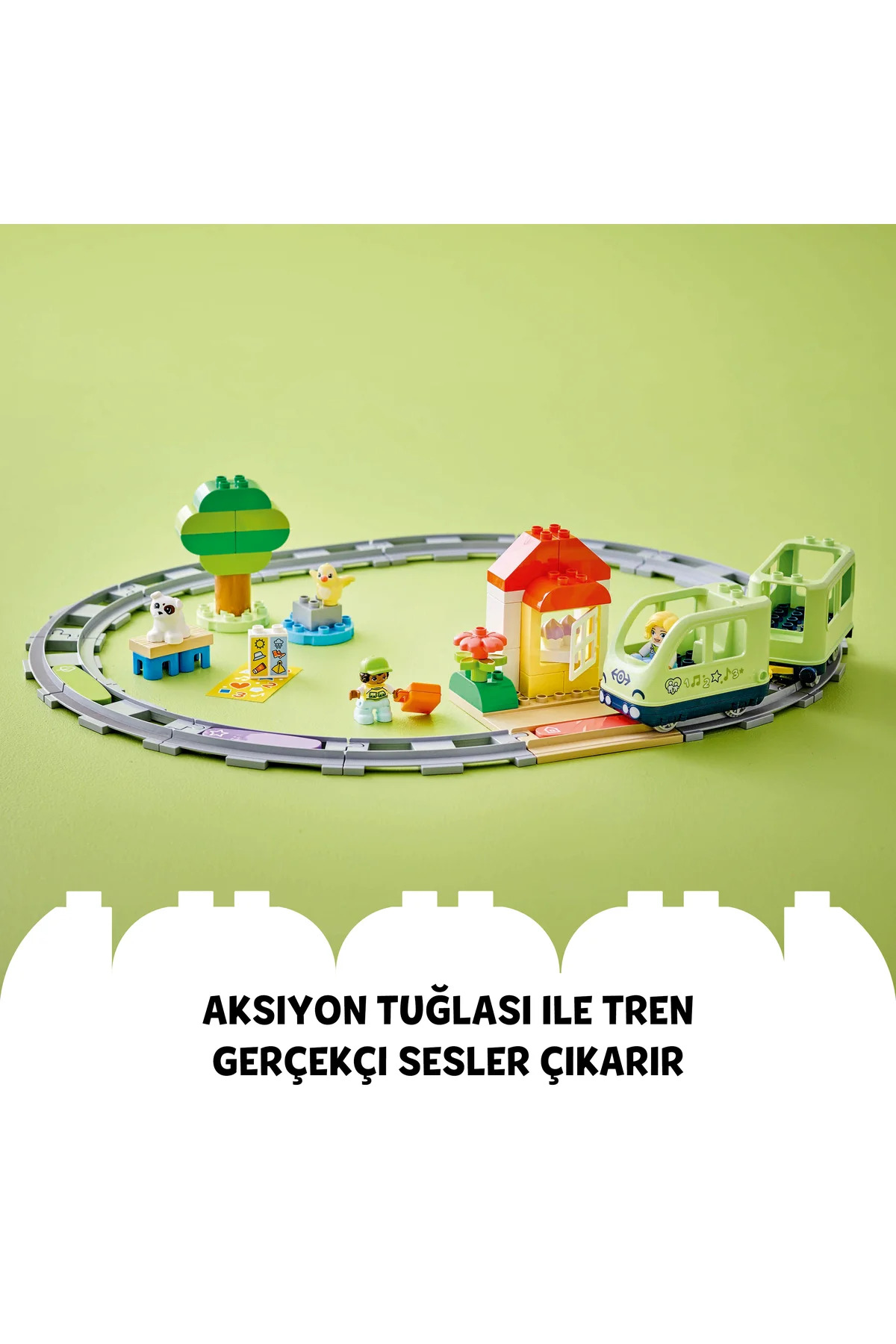 مجموعه ساختنی قطار ماجراجویی تعاملی دوپلو 10427 برای کودکان ۲+ ساله (۵۷ قطعه)