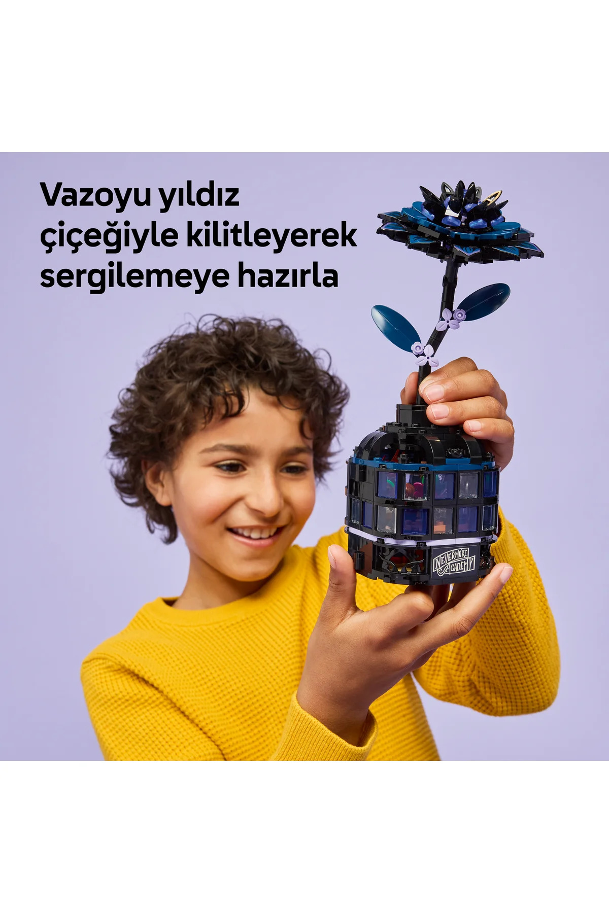 ® Wednesday Black Star Flower 76784 - کیت ساخت مدل گل برای کودکان ۹ سال به بالا (۳۵۸ قطعه)