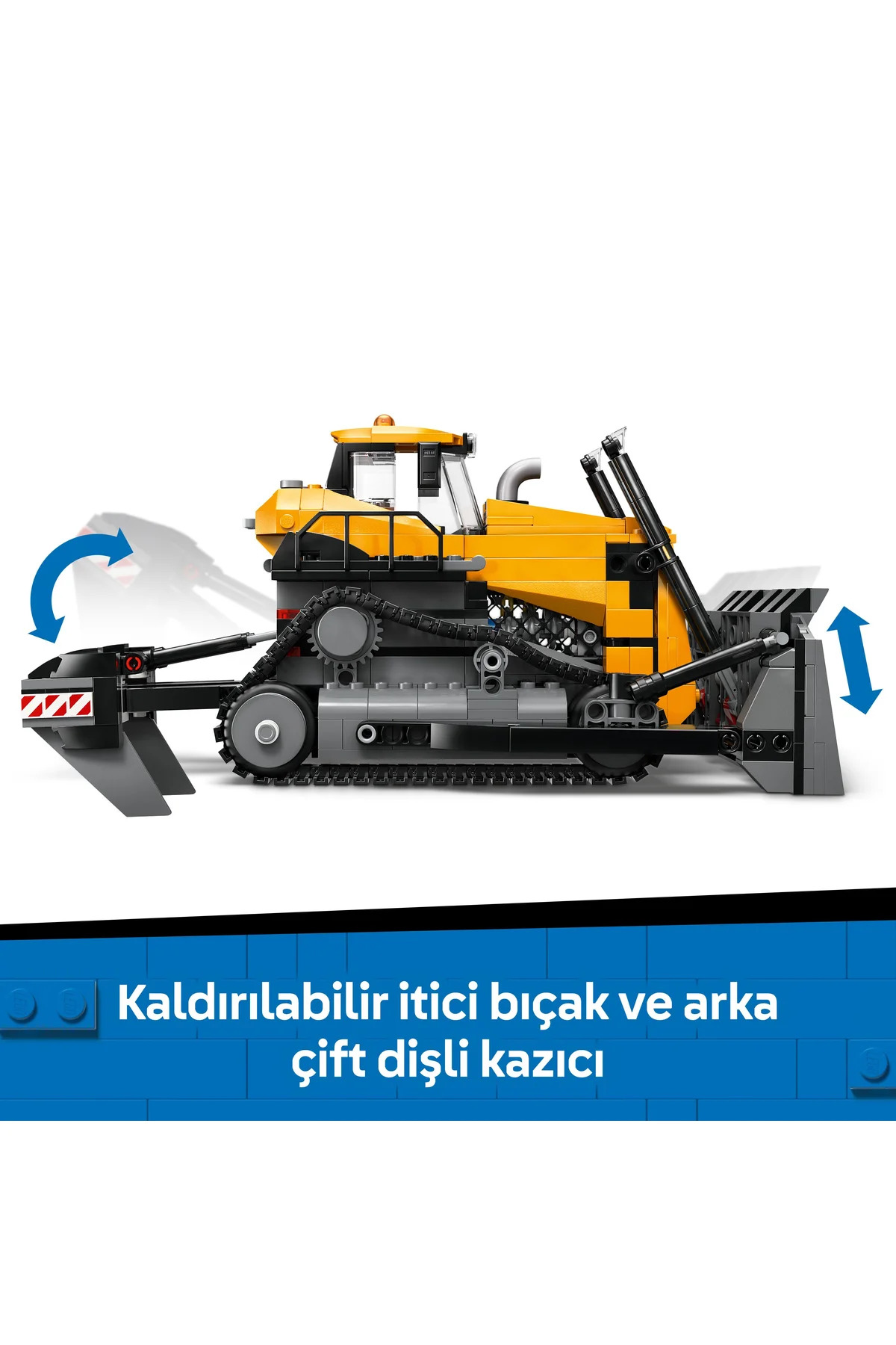 LEGO ® City Sarı Buldozer 60466 - 8+ Çocuklar için Yaratıcı Oyuncak Yapım Seti (682P) fotoğrafı 7 (önizleme)
