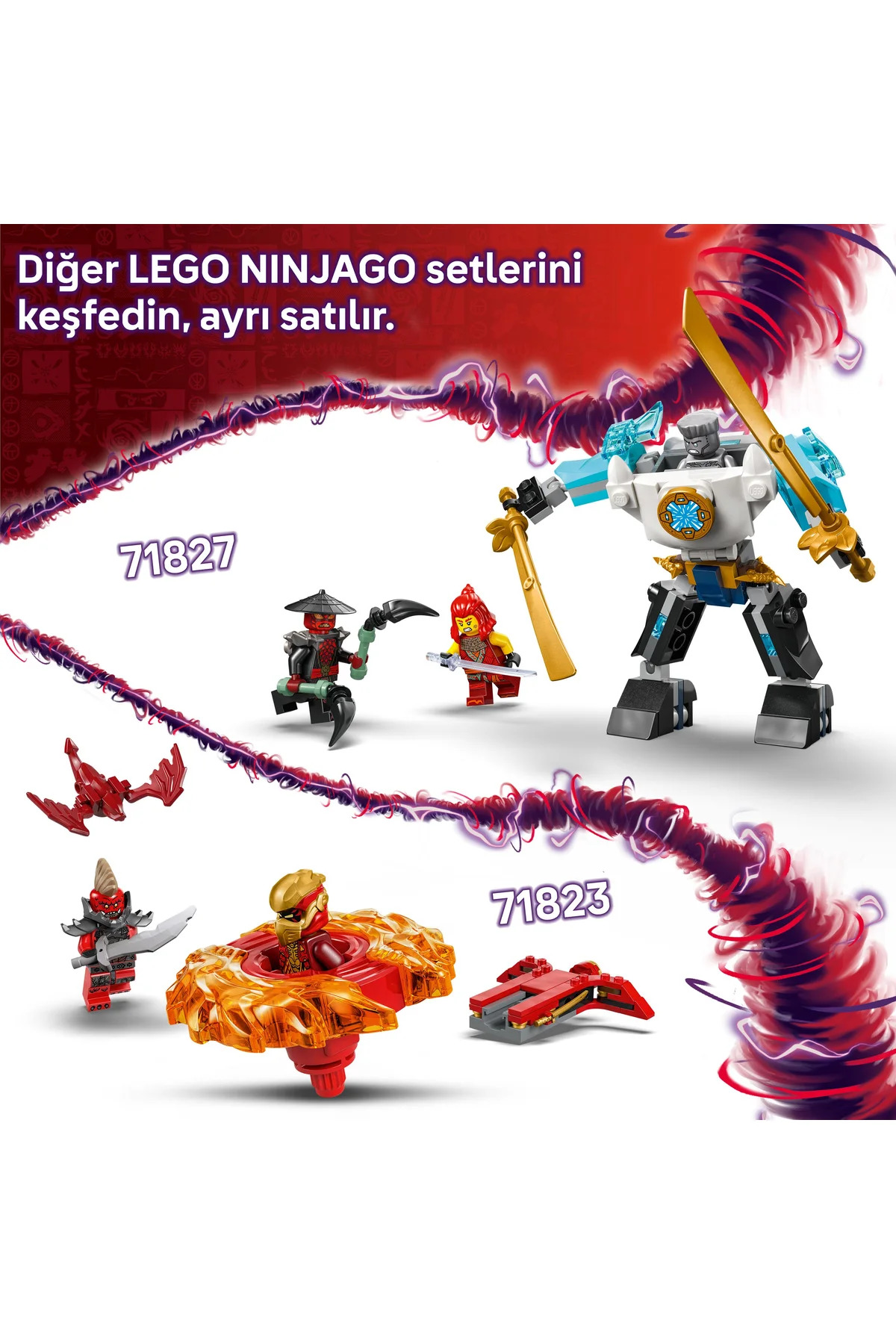 ® NINJAGO® سِت اسباببازی اکشن اسپینجیتسو چرخان اژدهای سُرا ۷۱۸۲۴