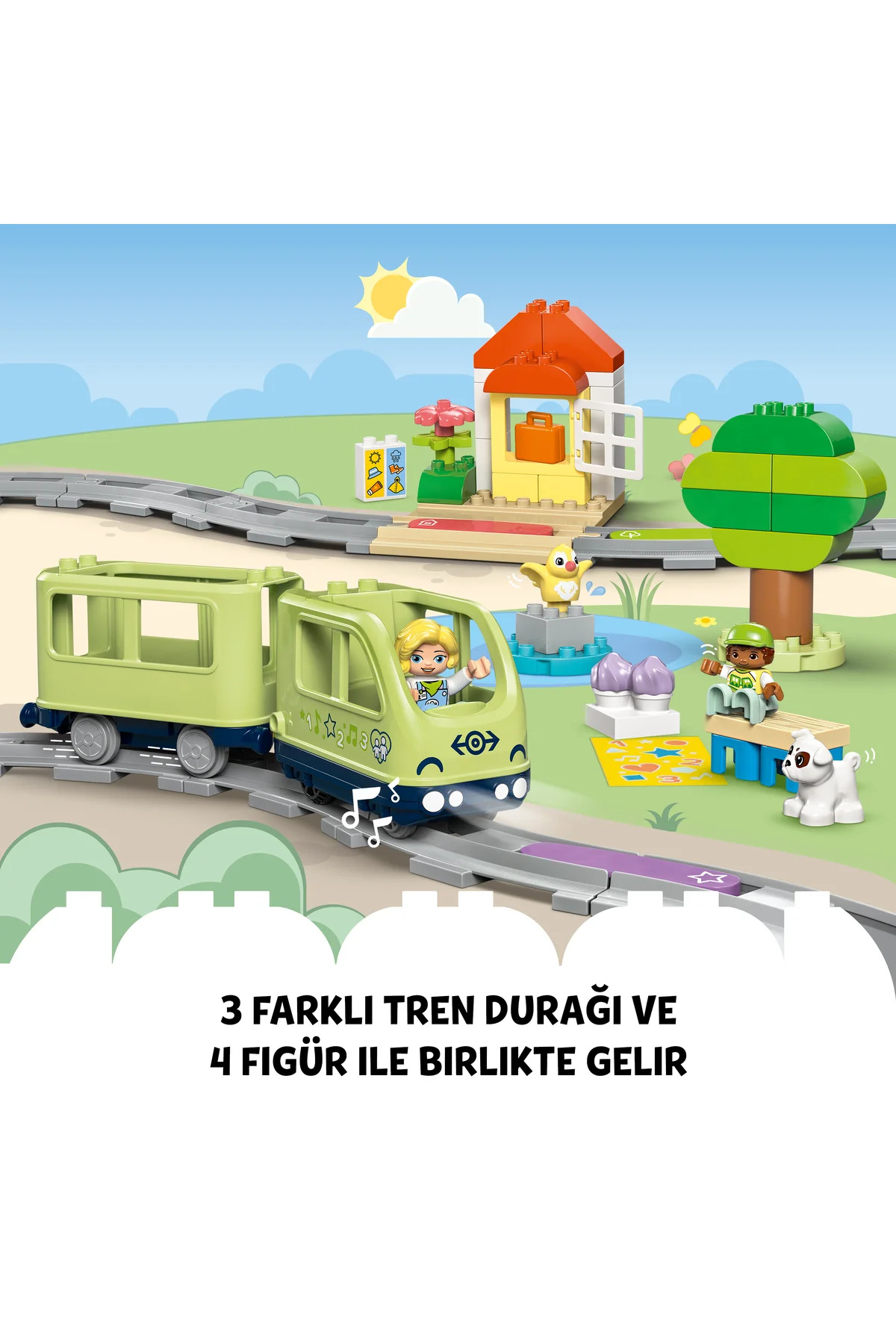 مجموعه ساختنی قطار ماجراجویی تعاملی دوپلو 10427 برای کودکان ۲+ ساله (۵۷ قطعه)