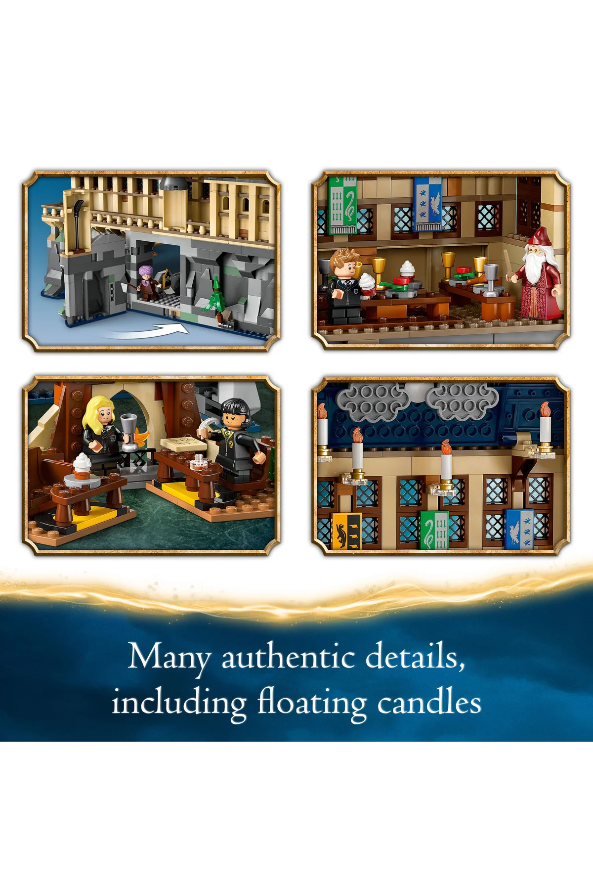 ® هری پاتر قلعه هاگوارتز: تالار بزرگ ۷۶۴۳۵ مجموعه ساختنی برای کودکان ۱۰+ ساله (۱,۷۳۲ قطعه)