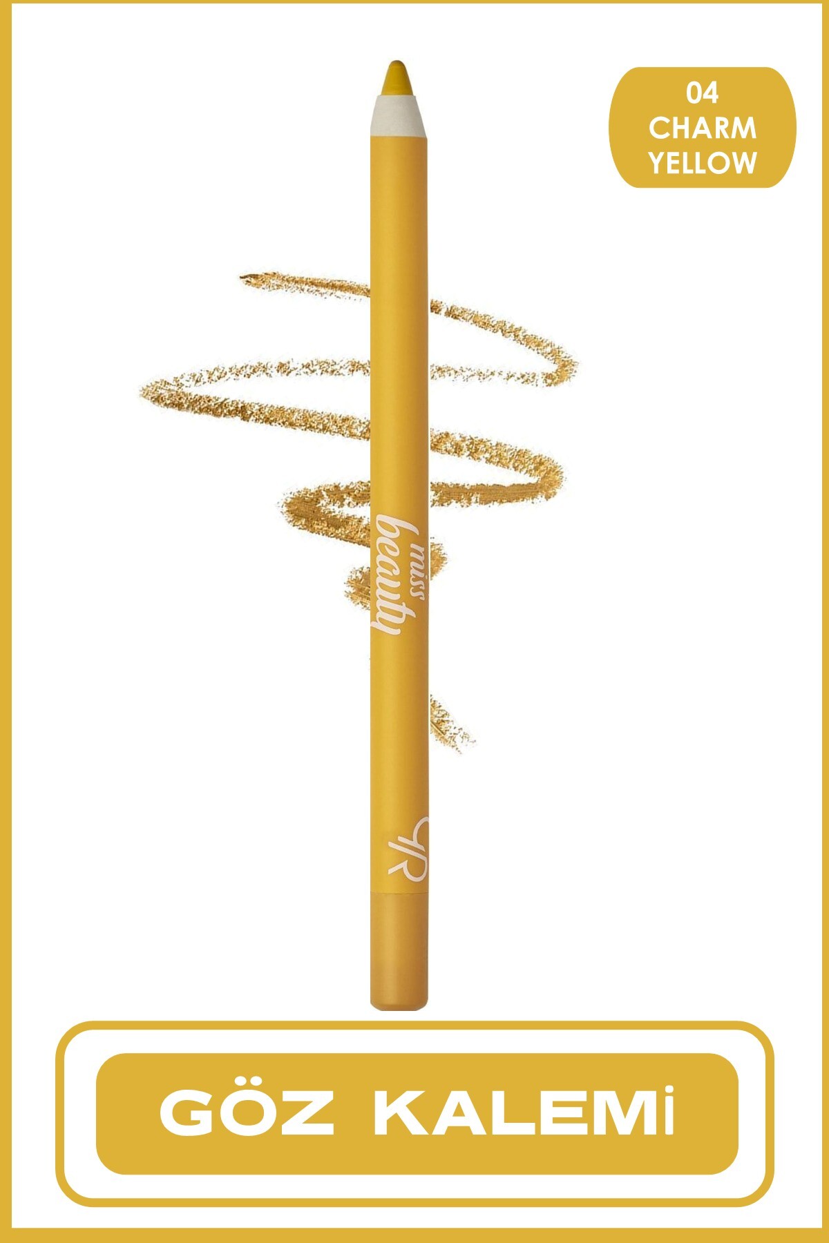 Golden Rose Miss Beauty Colorpop Eyepencil 04 Charm Yellow Pamuk Yağı İçerikli Göz Kalemi 1,6 g