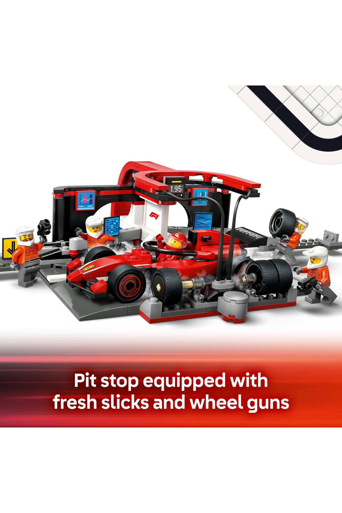 ® سیتی F1 پیت استاپ و تیم پیت با مجموعه مونتاژی ماشین فراری 60443 برای کودکان ۶ سال به بالا (۳۲۲ قطعه)