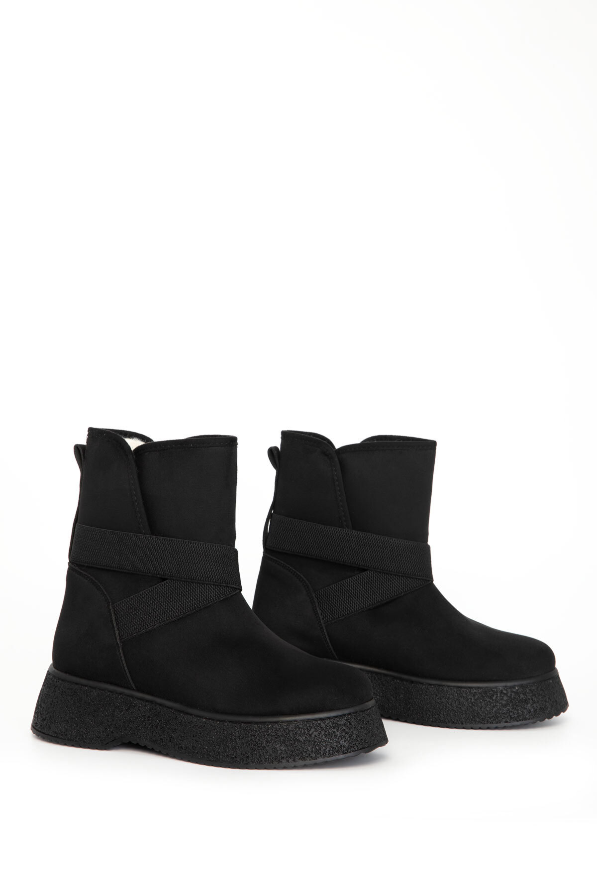 SOHO Czarne zamszowe buty damskie i botki 18480