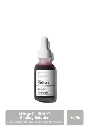 The Ordinary AHA 30% + BHA 2% Peeling Solution 30ml - Aydınlık Cilt Görünümün...