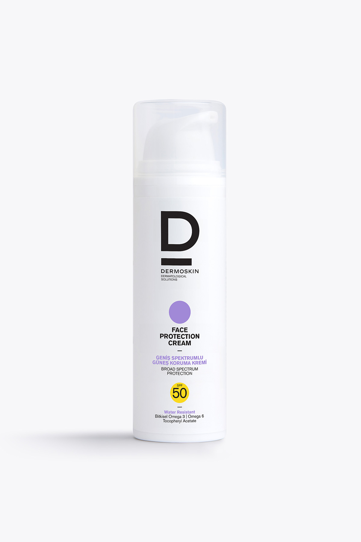 Dermoskin Face Protection Cream Spf 50+ | Nemlendirici Yüz Güneş Kremi | Suya Dayanıklı | 50 ml