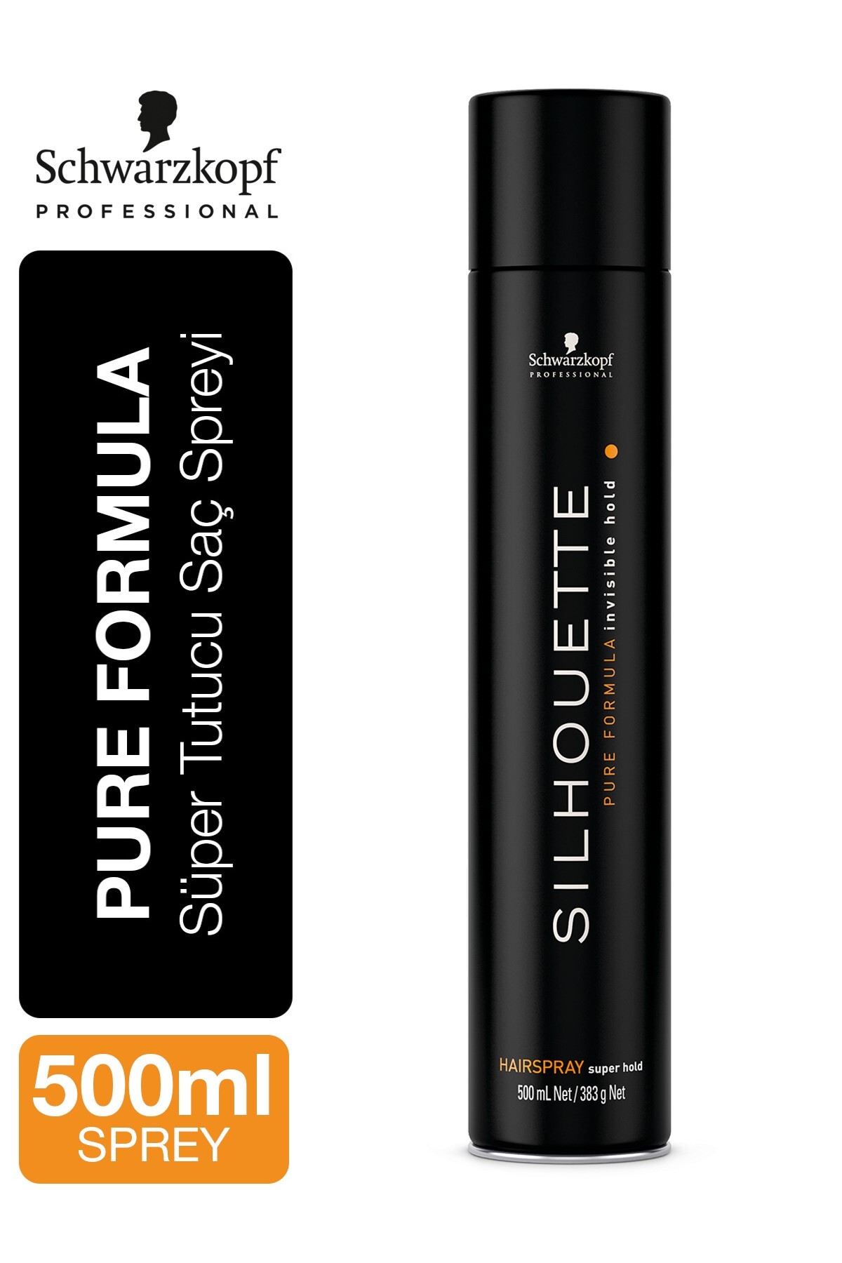 Silhouette Süper Tutucu Kalıcı Saç Spreyi 500ml | Ultra Güçlü Tutuş, Yapışmaz, Tortu Bırakmaz