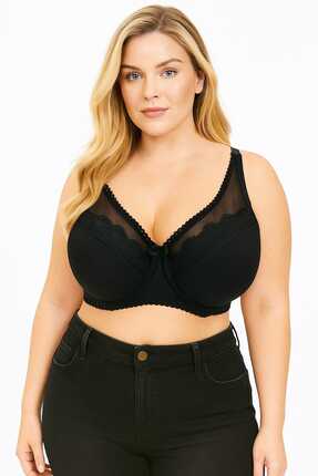 wear treasure TELLİ SÜNGERLİ İÇİ BOŞ 2 KOPÇALI ÖNÜ DANTEL TÜL DETAYLI TOPARLA...