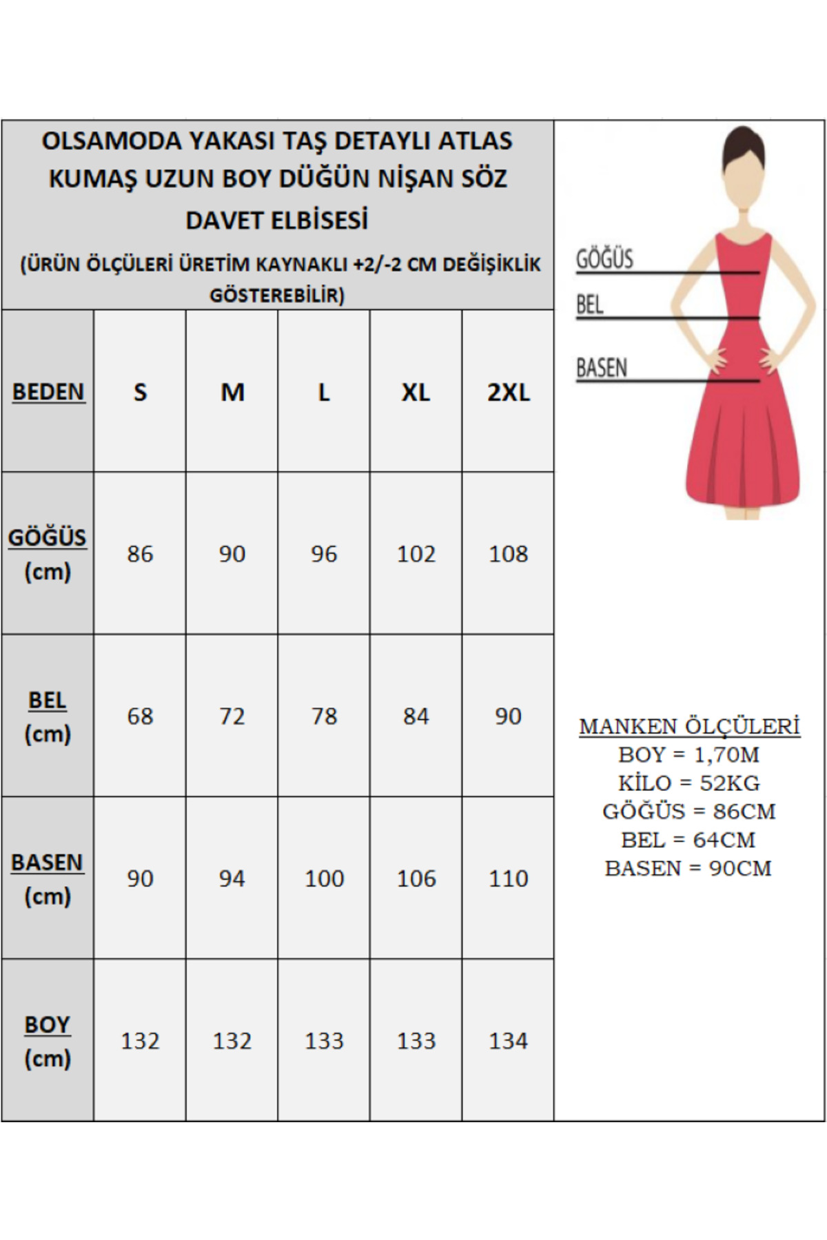 OLSAMODA  KADIN YAKASI TAŞ DETAYLI ATLAS KUMAŞ UZUN BOY DÜĞÜN NİŞAN SÖZ DAVET ABİYE ELBİSESİ - Görsel 6