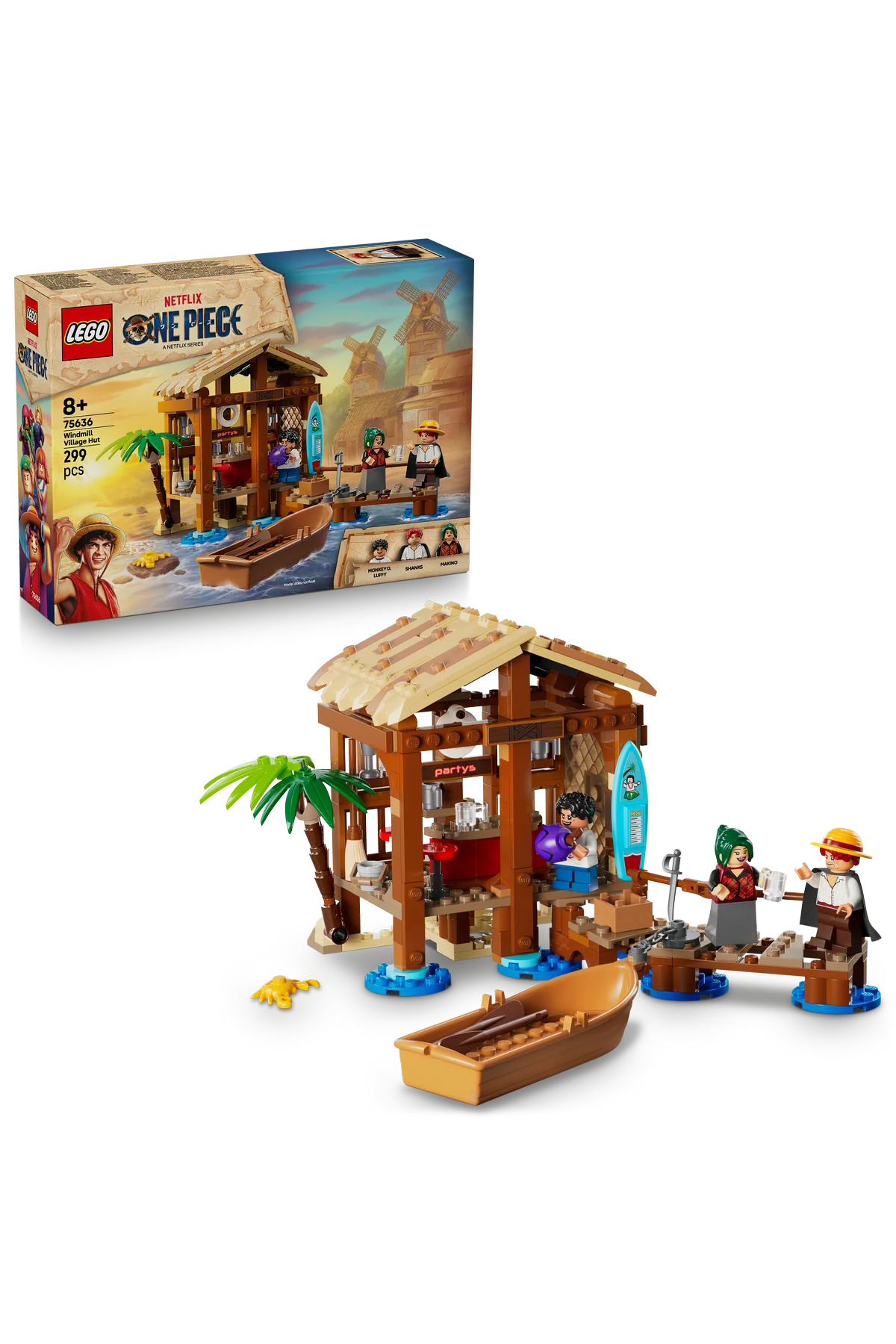 ® وان پیس کلبه روستای آسیاب بادی ۷۵۶۳۶ - مجموعه ساختنی اسباب‌بازی خلاقانه برای کودکان ۸+ (۲۹۹ قطعه)