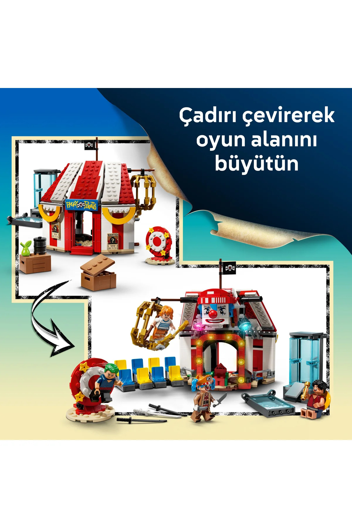 ® One Piece خیمه‌شب‌بازی کلاون بگی 75637- مجموعه ساختنی اسباب‌بازی خلاقانه کودکان (۸ سال به بالا) (۵۷۳P)