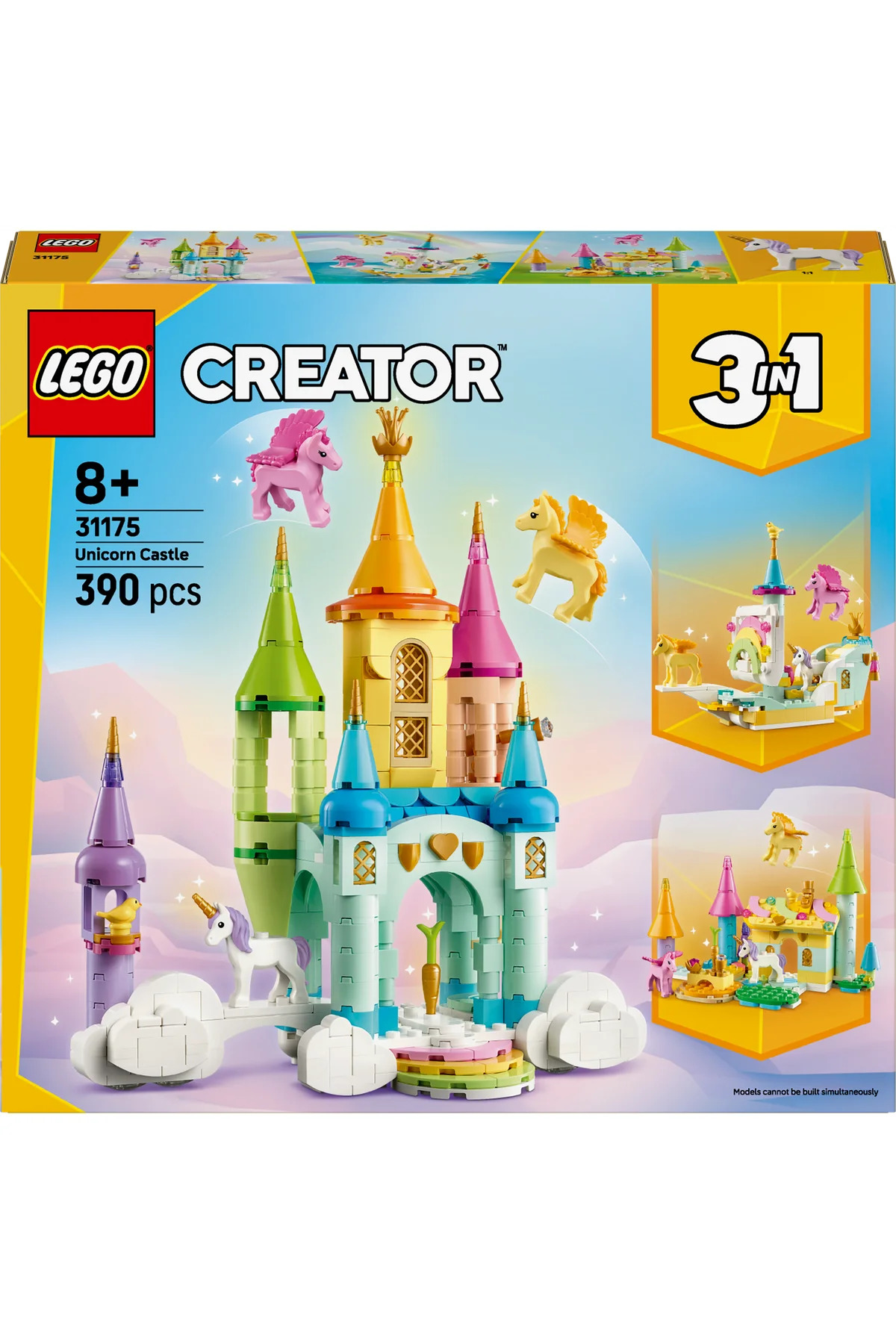 LEGO ® Creator 3'ü 1 Arada Tek Boynuzlu At Kalesi 31175 - 8+ Çocuklar için Oyuncak Yapım Seti (390 P) fotoğrafı 3 (önizleme)