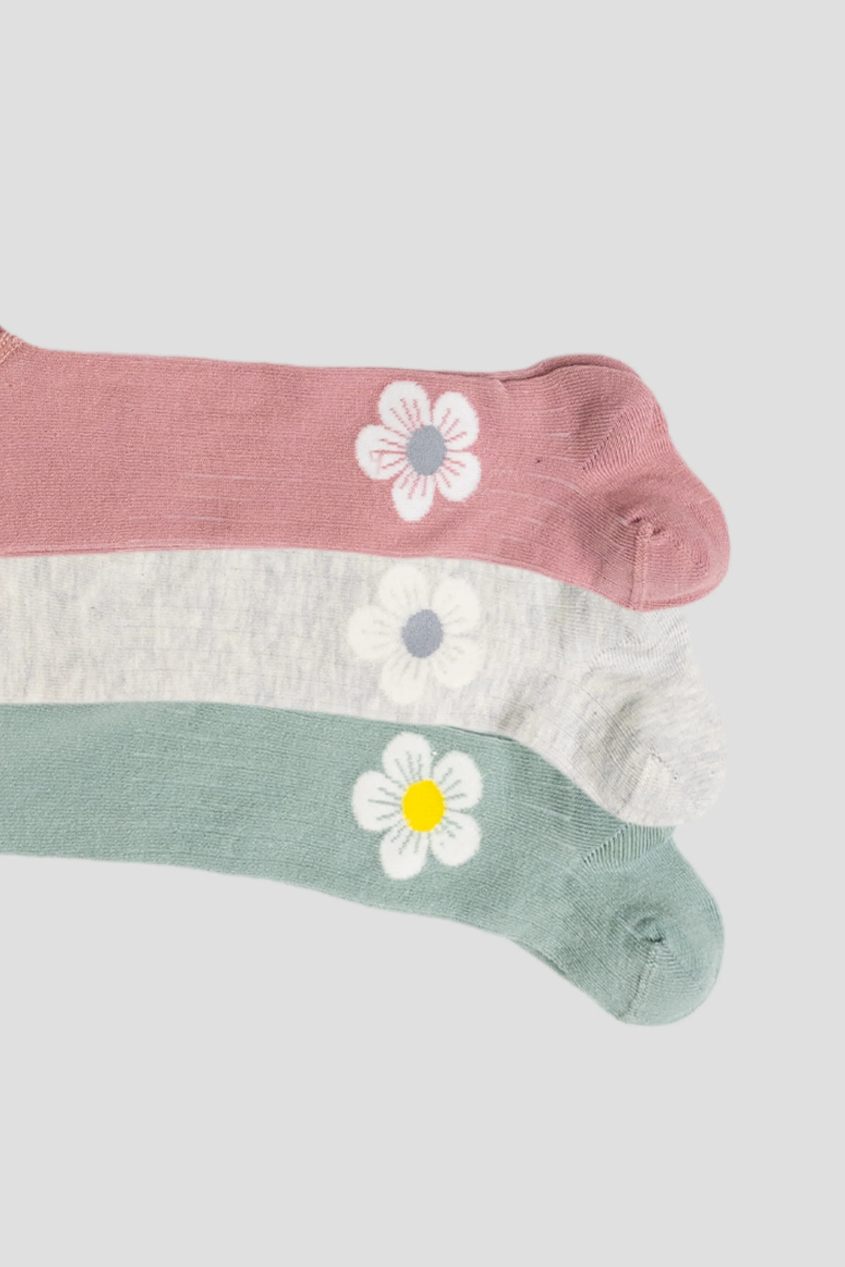 Defne Baby 3 Adet Pamuklu çiçek Desenli Kız Çocuk Ve Bebek Külotlu Çorap fotoğrafı 3 (önizleme)