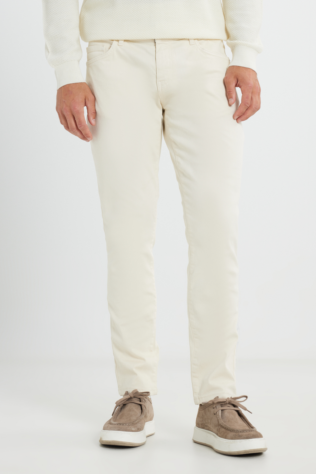 آلتین ییدلیز کلاسیکس شلوار راحتی اسلیم فیت مردانه مدل Off White با قابلیت کشسانی ۳۶۰ درجه