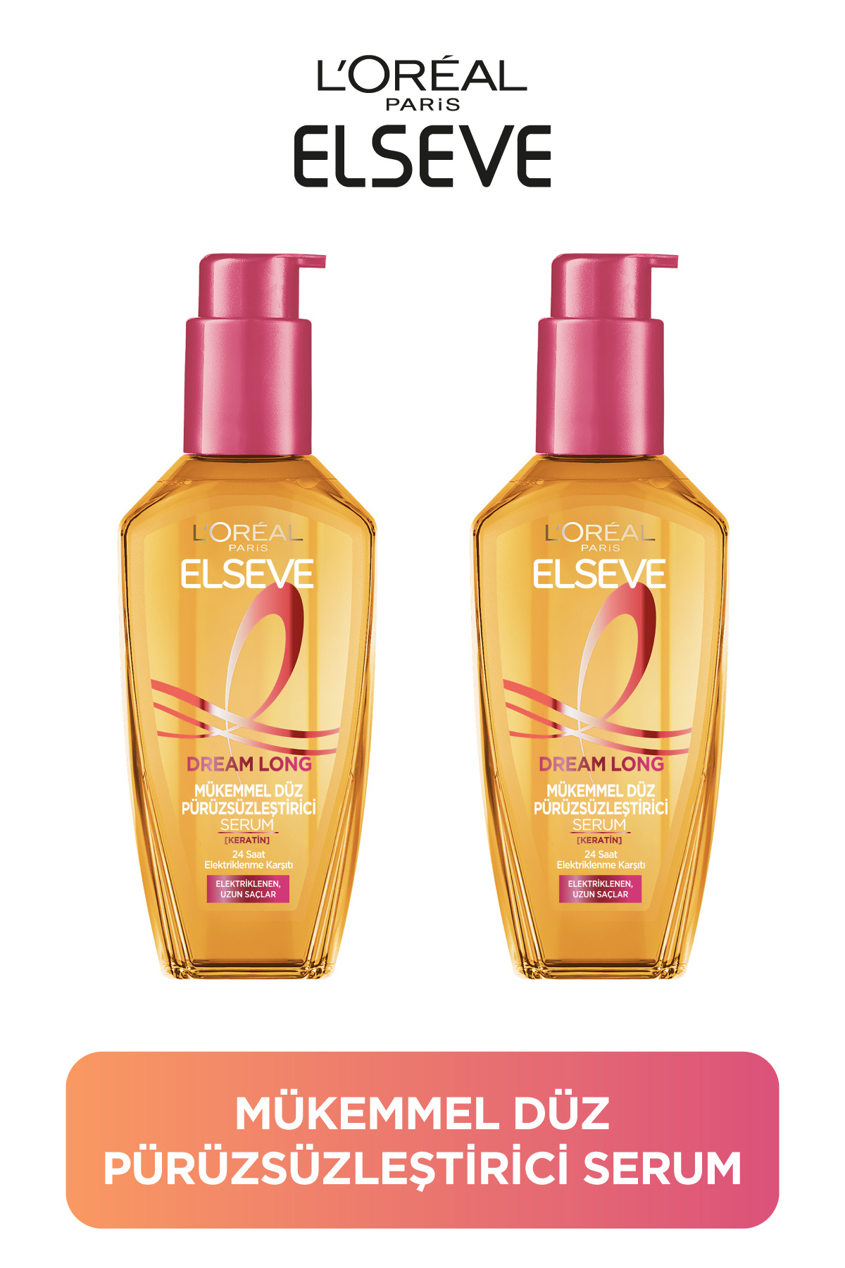 ELSEVE 2'li Dream Long Mükemmel Düz Pürüzsüzleştirici Serum