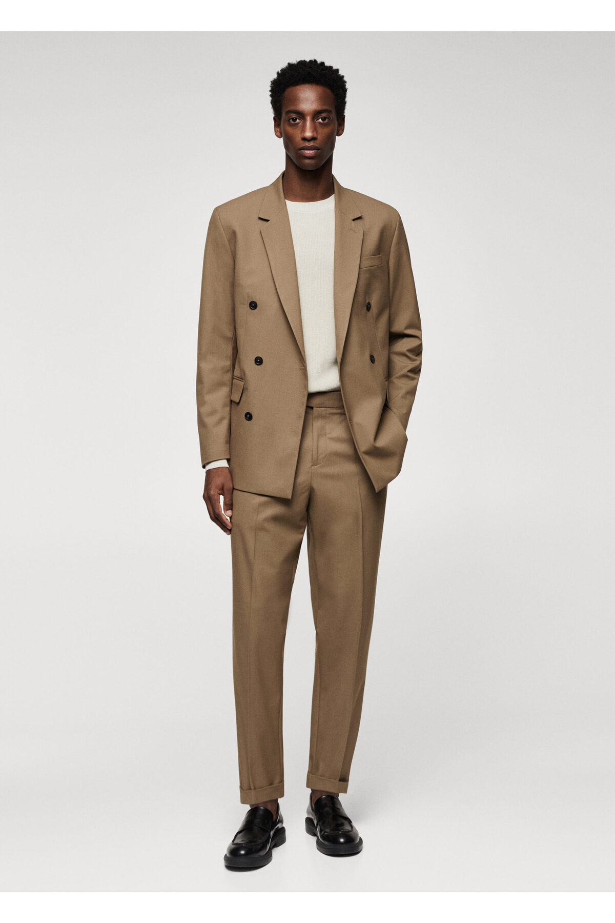 ژاکت مردانه قهوه ای منگو | 47034385 اورجینال - تصویر 9