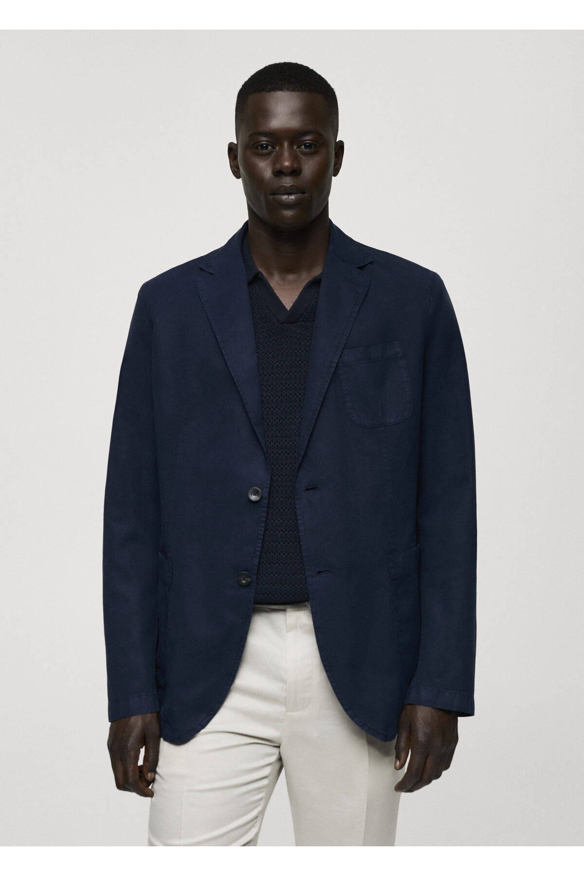 ژاکت مردانه آبی سرمه ای منگو | 77010575 اورجینال - تصویر 10