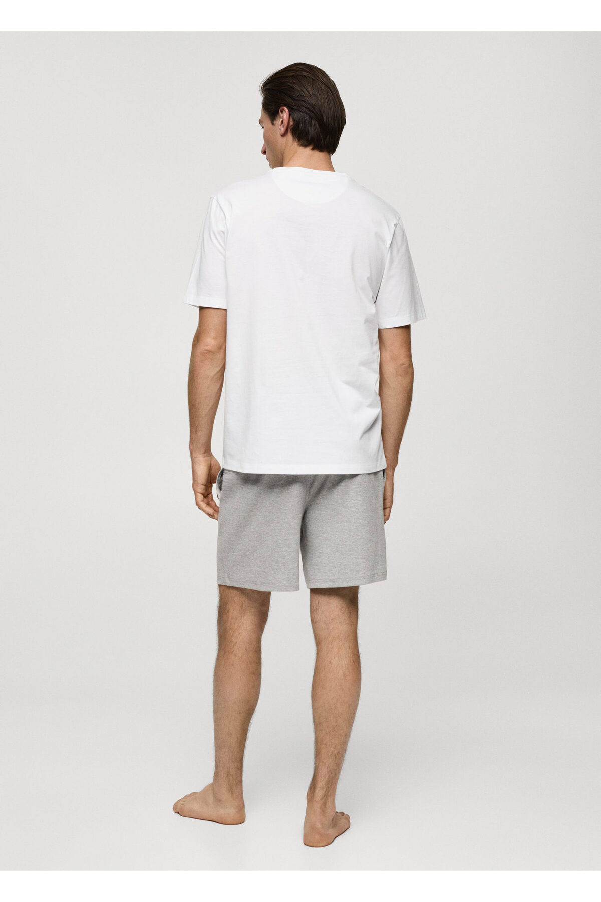 ست پیژامه و لباس خواب MANGO اورجینال مردانه برند مانگو 77050592 White Men's Pajama Set 77050592 - تصویر 6