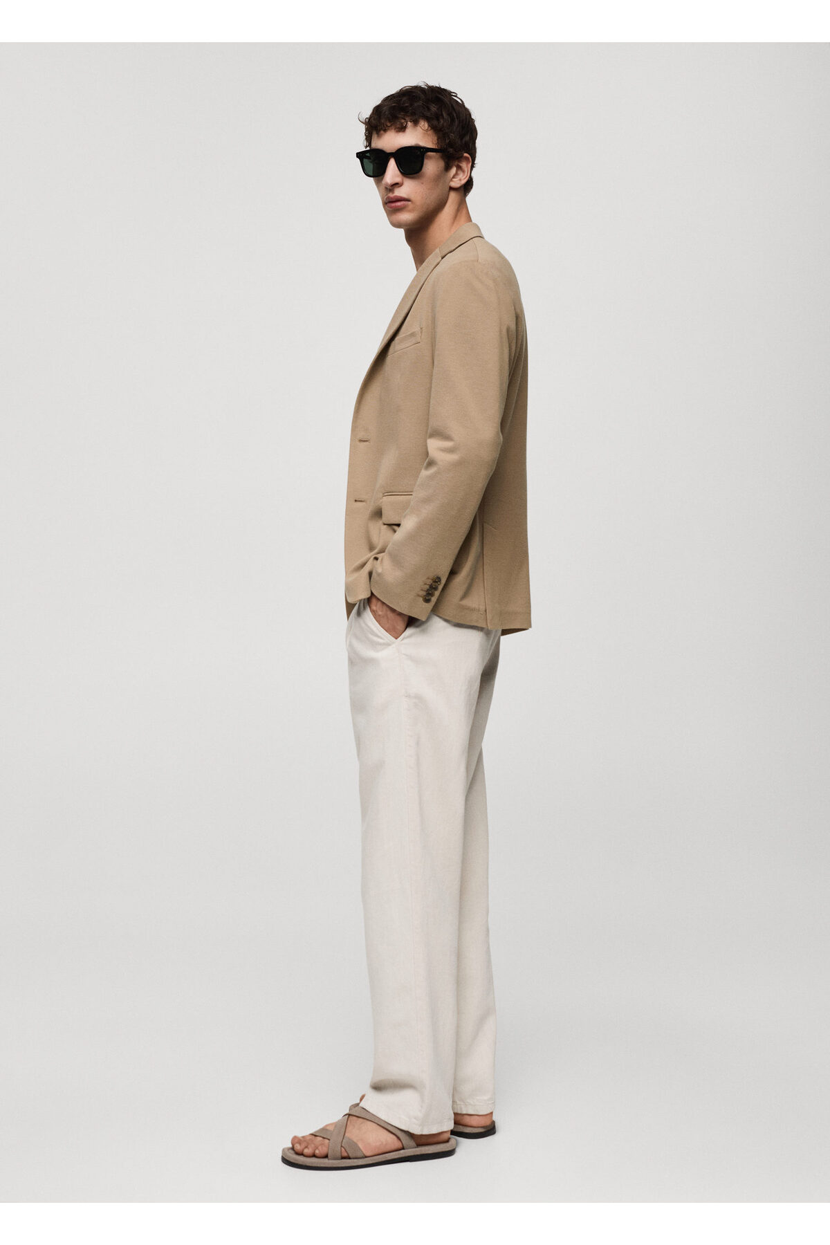 ژاکت مردانه قهوه ای منگو | 77070570 اورجینال - تصویر 5