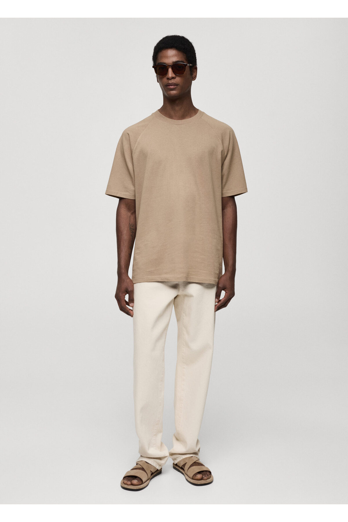 تیشرت مردانه بژ منگو | 77060356 اورجینال - تصویر 7