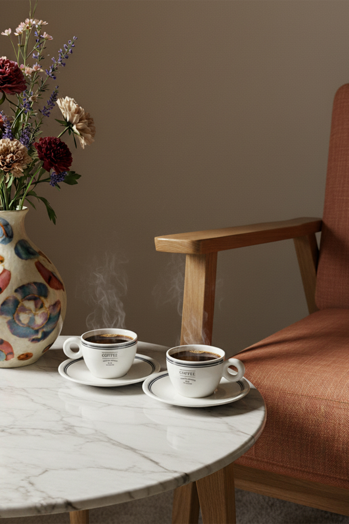 TRENDYOLMİLLA HOME 2-Piece Printed Espresso/Coffee Cup Set Tphss25Kfc00011