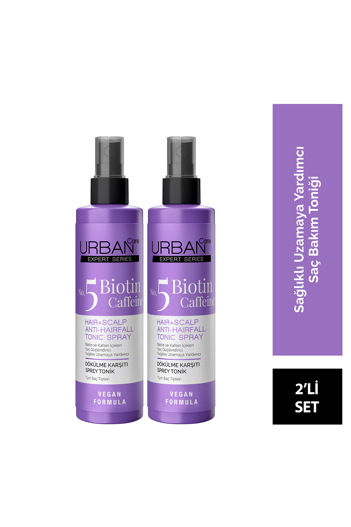 Urban Care Expert Biotin Ve Kafein Dökülme Karşıtı Saç Toniği X2 Adet - Vegan - 200 Ml + 200 Ml