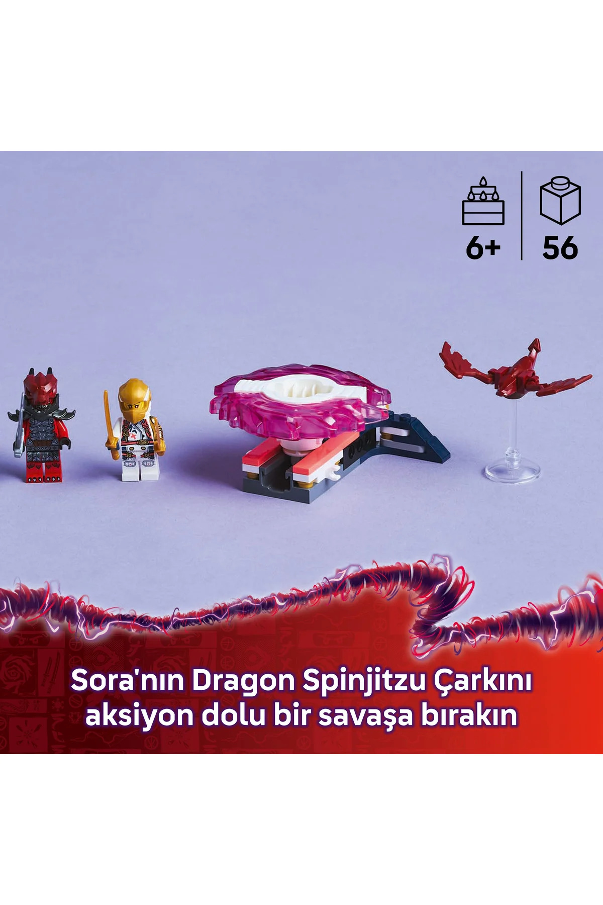 ® NINJAGO® سِت اسباببازی اکشن اسپینجیتسو چرخان اژدهای سُرا ۷۱۸۲۴
