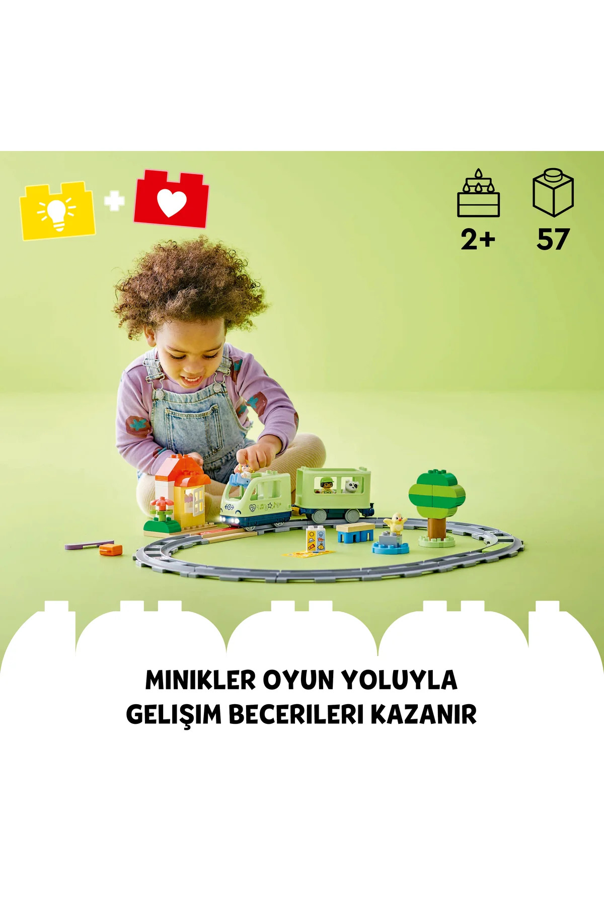 مجموعه ساختنی قطار ماجراجویی تعاملی دوپلو 10427 برای کودکان ۲+ ساله (۵۷ قطعه)