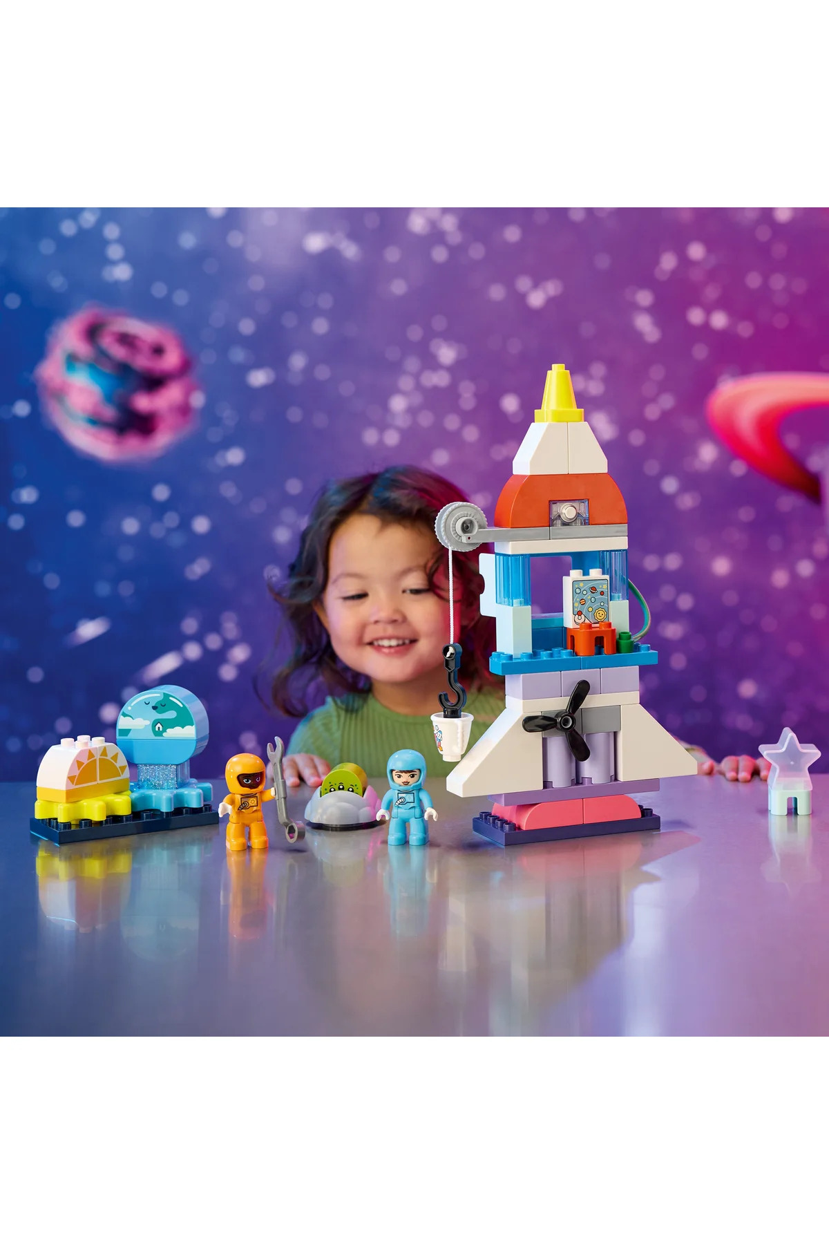 ® Duplo ® ماجراجویی شاتل فضایی ۳ در ۱ ۱۰۴۲۲ – مجموعه ساختنی آموزشی ۳+ (۵۸ قطعه)