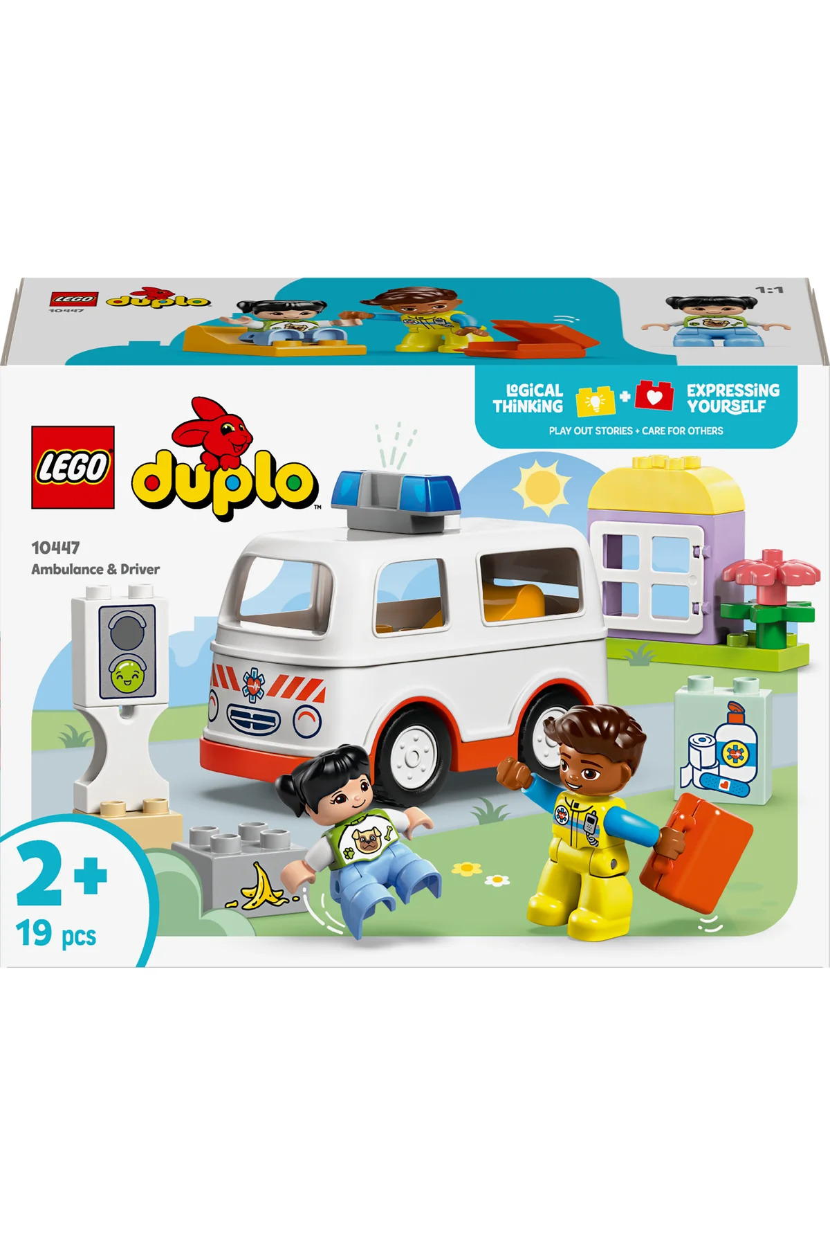 LEGO ® Duplo ® Sanitka a řidič 10447 - Stavebnice pro batolata od 2 let (19 dílků)