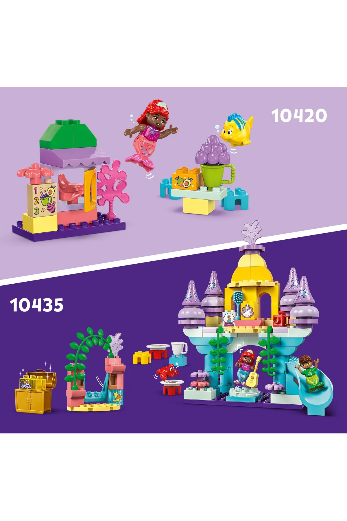 ® دوپلو | مجموعه ساختنی کاخ زیرآبی جادویی آریل دیزنی ۱۰۴۳۵ برای کودکان ۲+ ساله (۱۱۶ قطعه)