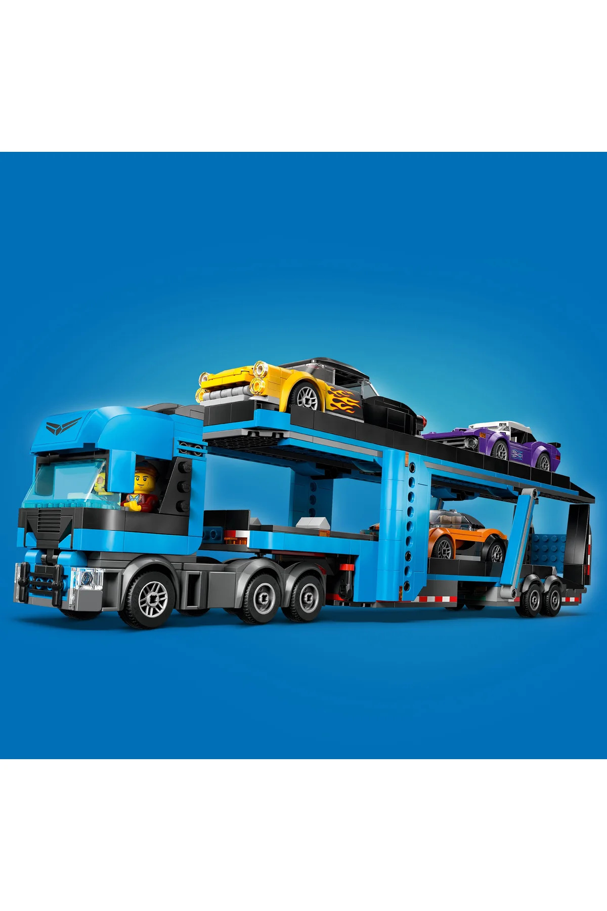 ® کامیون حمل خودرو سیتی کار با خودروهای اسپرت، مجموعه ساختنی ۶۰۴۰۸ برای کودکان ۷ سال به بالا (۹۹۸ قطعه)