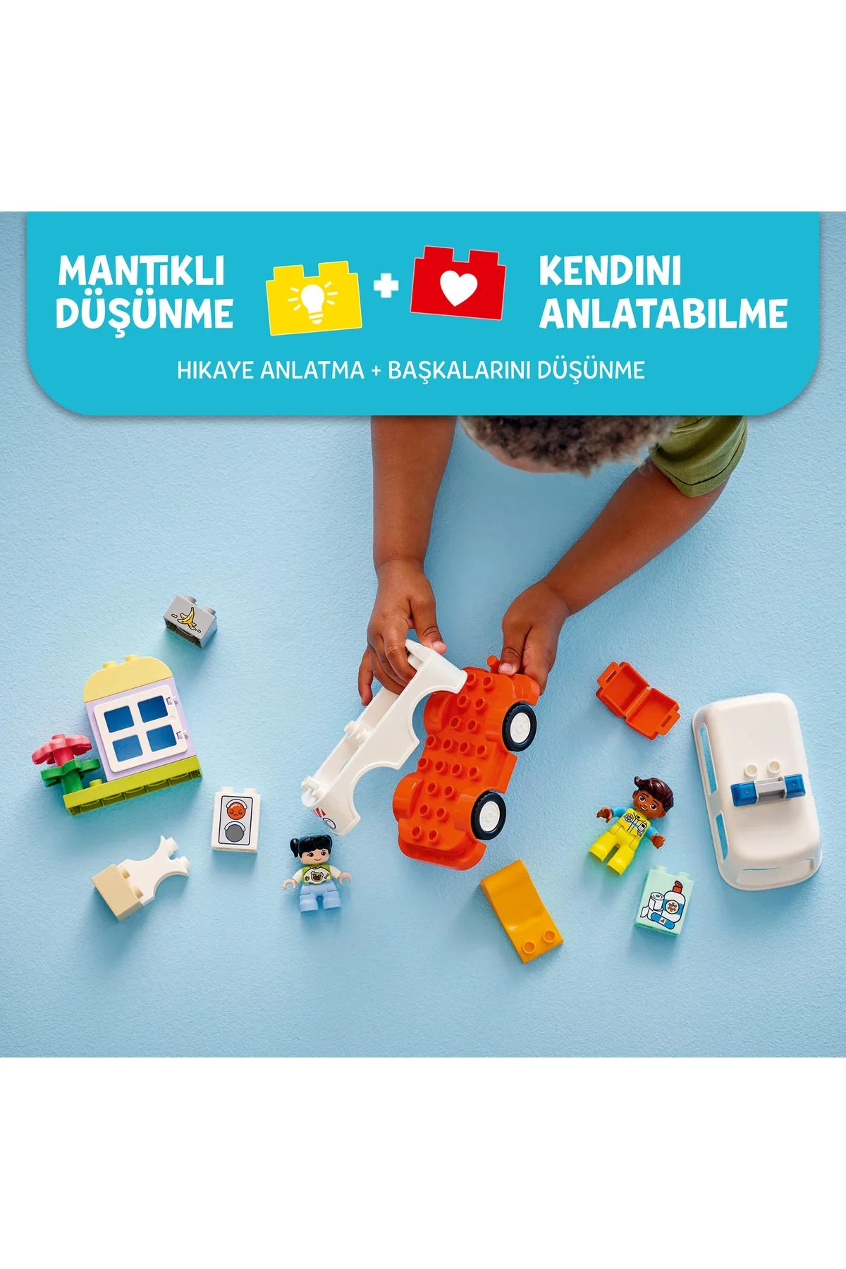 مجموعه ساختنی آمبولانس و راننده دوپلو ۱۰۴۴۷ برای کودکان ۲ سال به بالا (۱۹ تکه)