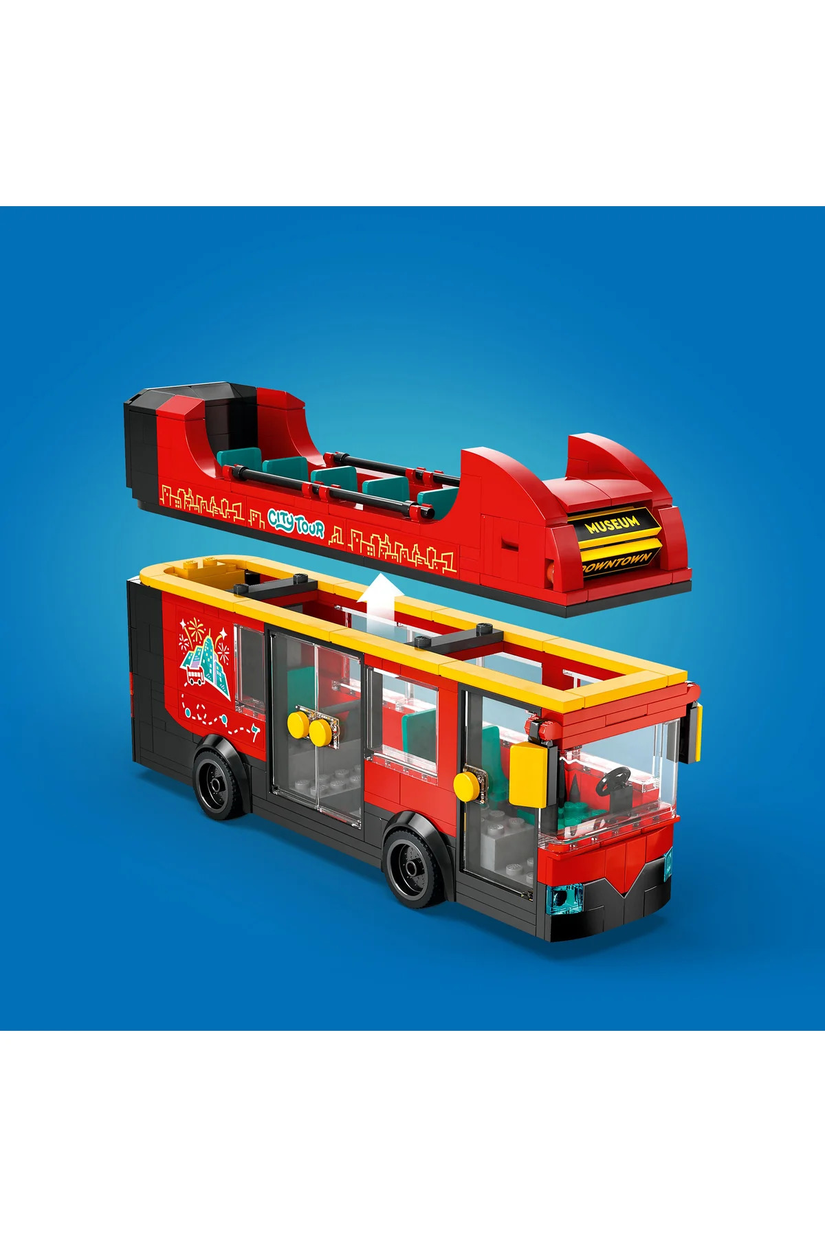 ® اسباب‌بازی اتوبوس دوطبقه گردشگری قرمز شهری 60407