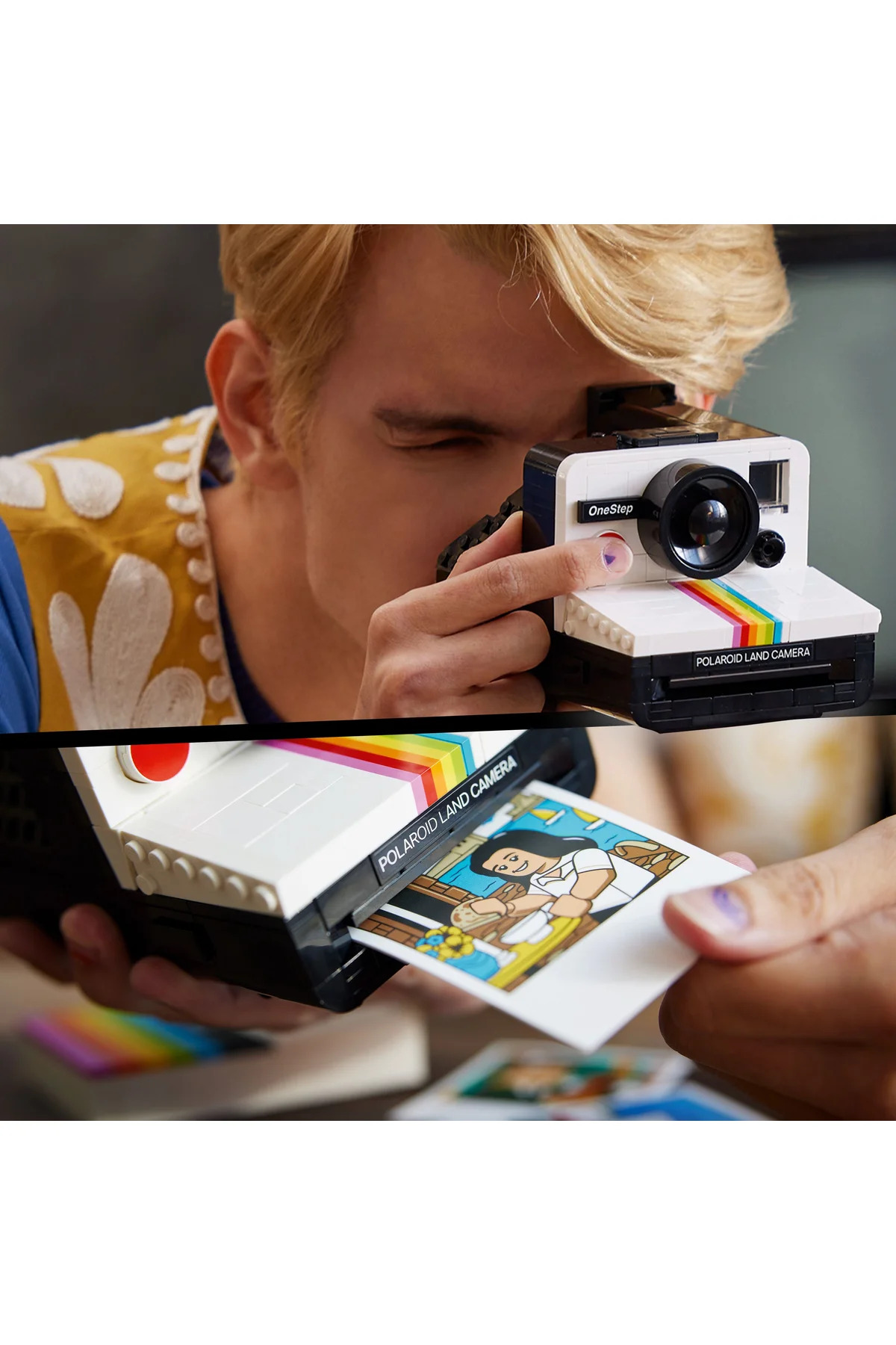 ® ایدیاها مجموعه مونتاژ دوربین پولاروید وان‌استپ SX-70 21345 برای بزرگسالان (۵۱۶ قطعه)