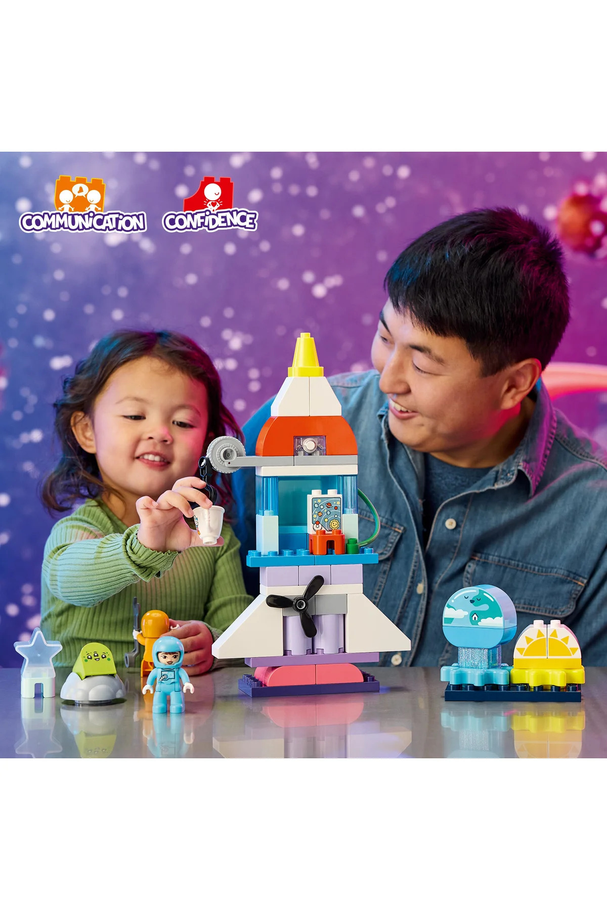 ® Duplo ® ماجراجویی شاتل فضایی ۳ در ۱ ۱۰۴۲۲ – مجموعه ساختنی آموزشی ۳+ (۵۸ قطعه)