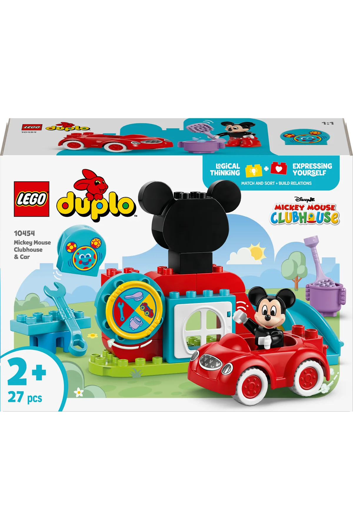 LEGO ® DUPLO® | Disney Mickey Fare’nin Kulüp Evi ve Arabası 10454 - 2+ Eğitici Oyuncak Yapım Seti (27P) fotoğrafı 3 (önizleme)