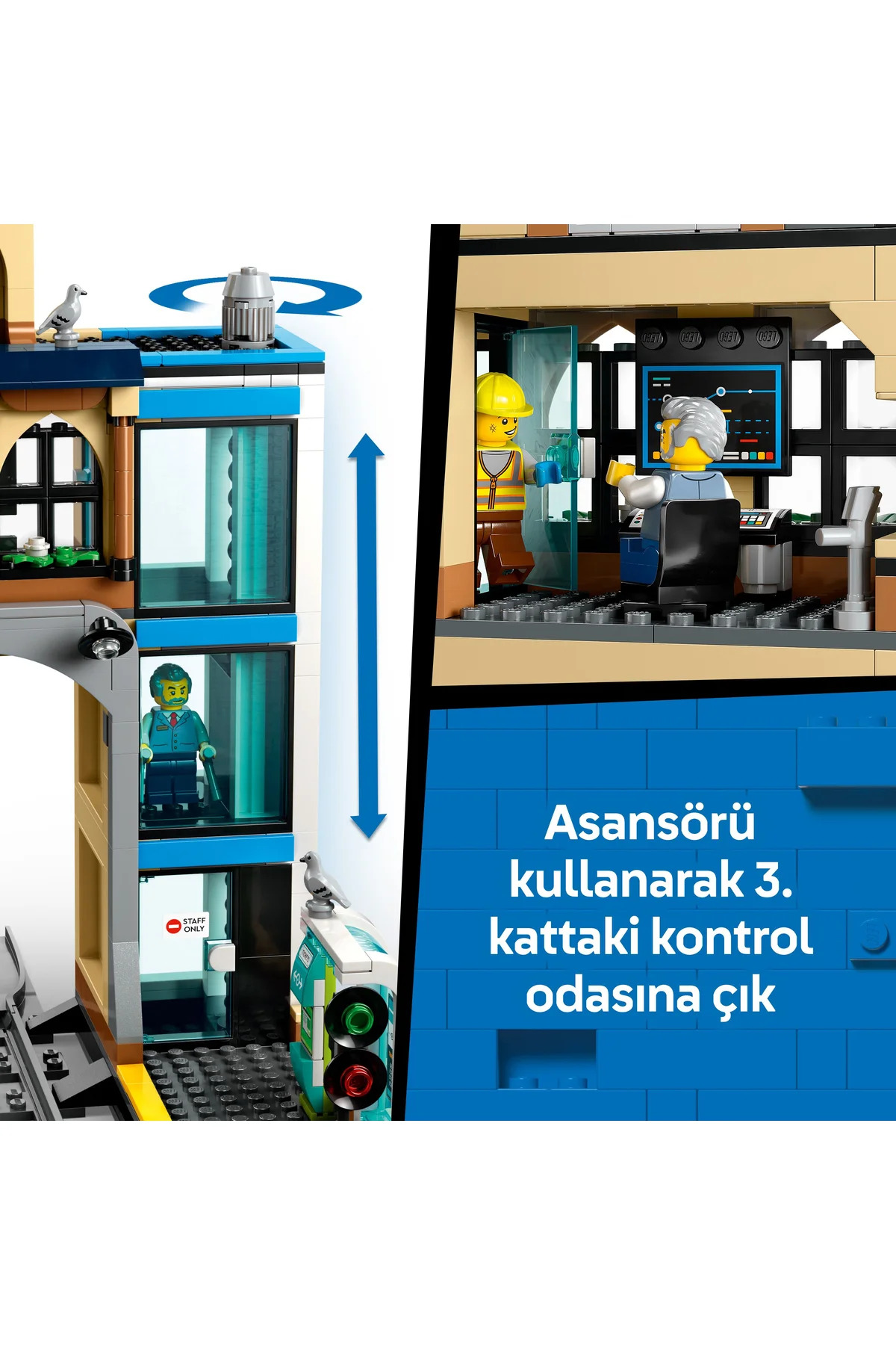 ® ایستگاه قطار مرکز شهر ۶۰۴۶۹ - مجموعه ساختنی اسباببازی خلاقانه برای کودکان ۷ سال به بالا (۷۵۲ قطعه)