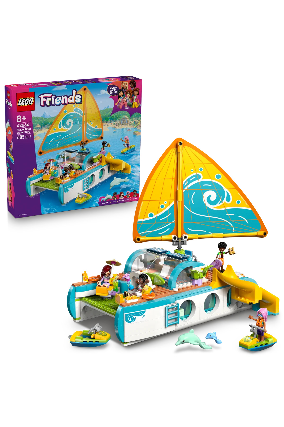 لگو ® دوستان، ماجراجویی در قایق کروز ۴۲۶۶۴ - مجموعه اسباب‌بازی‌های خلاقانه برای ساختن کودکان ۸ سال به بالا (۶۸۵ صفحه)